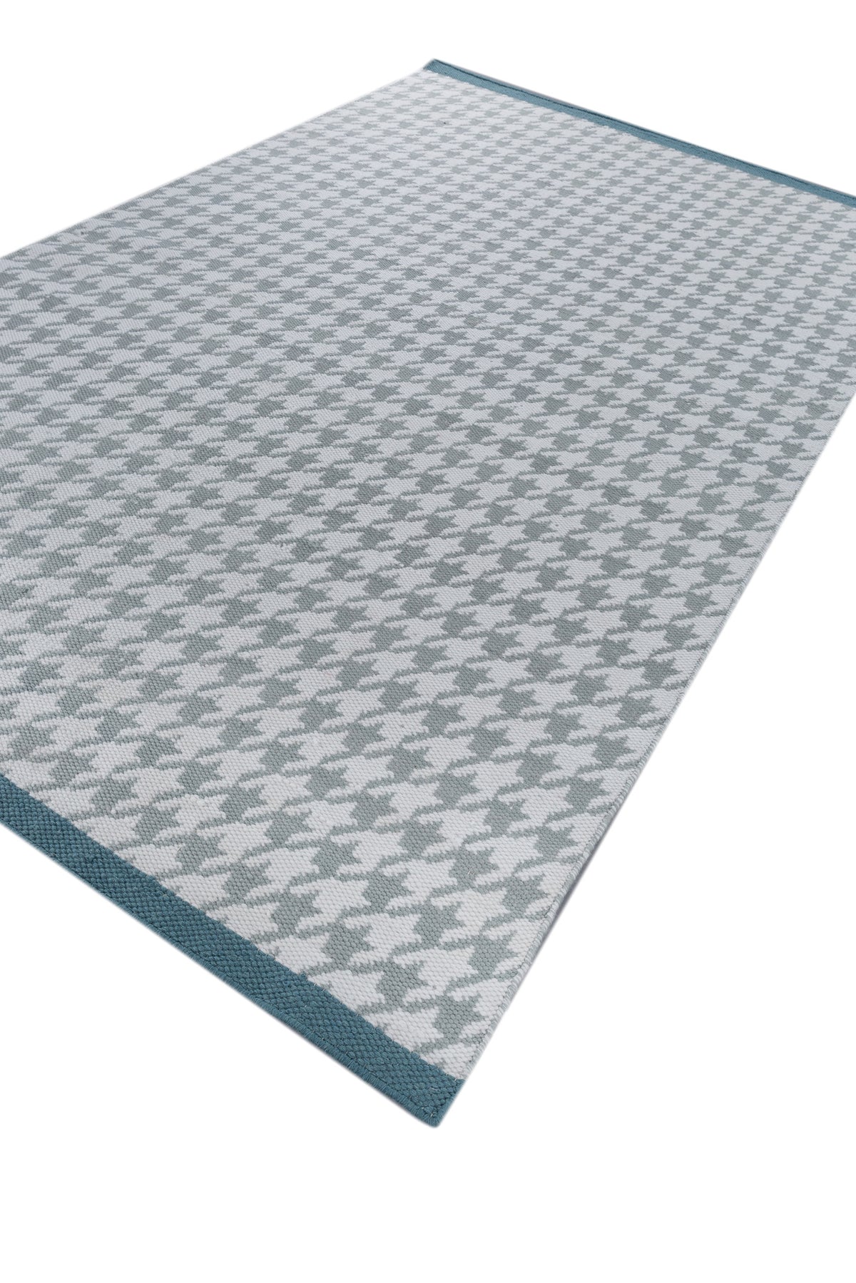 Jaipur Rugs Soft Houndstooth 6X9 Feet Rug| Silver Sea Moss & Undyed White Hand Knotted Dhurrie Carpet For Living Room