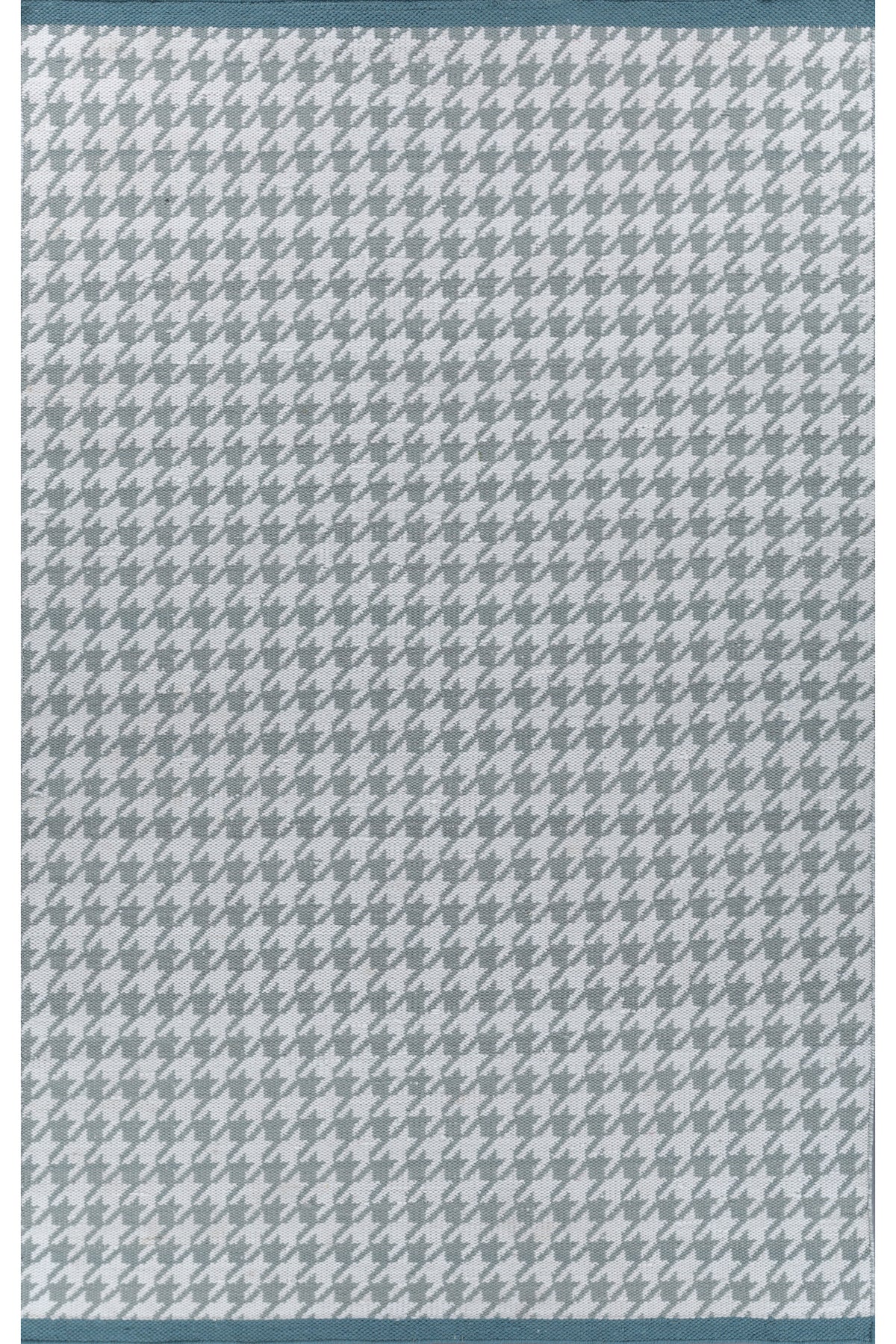 Jaipur Rugs Soft Houndstooth 6X9 Feet Rug| Silver Sea Moss & Undyed White Hand Knotted Dhurrie Carpet For Living Room