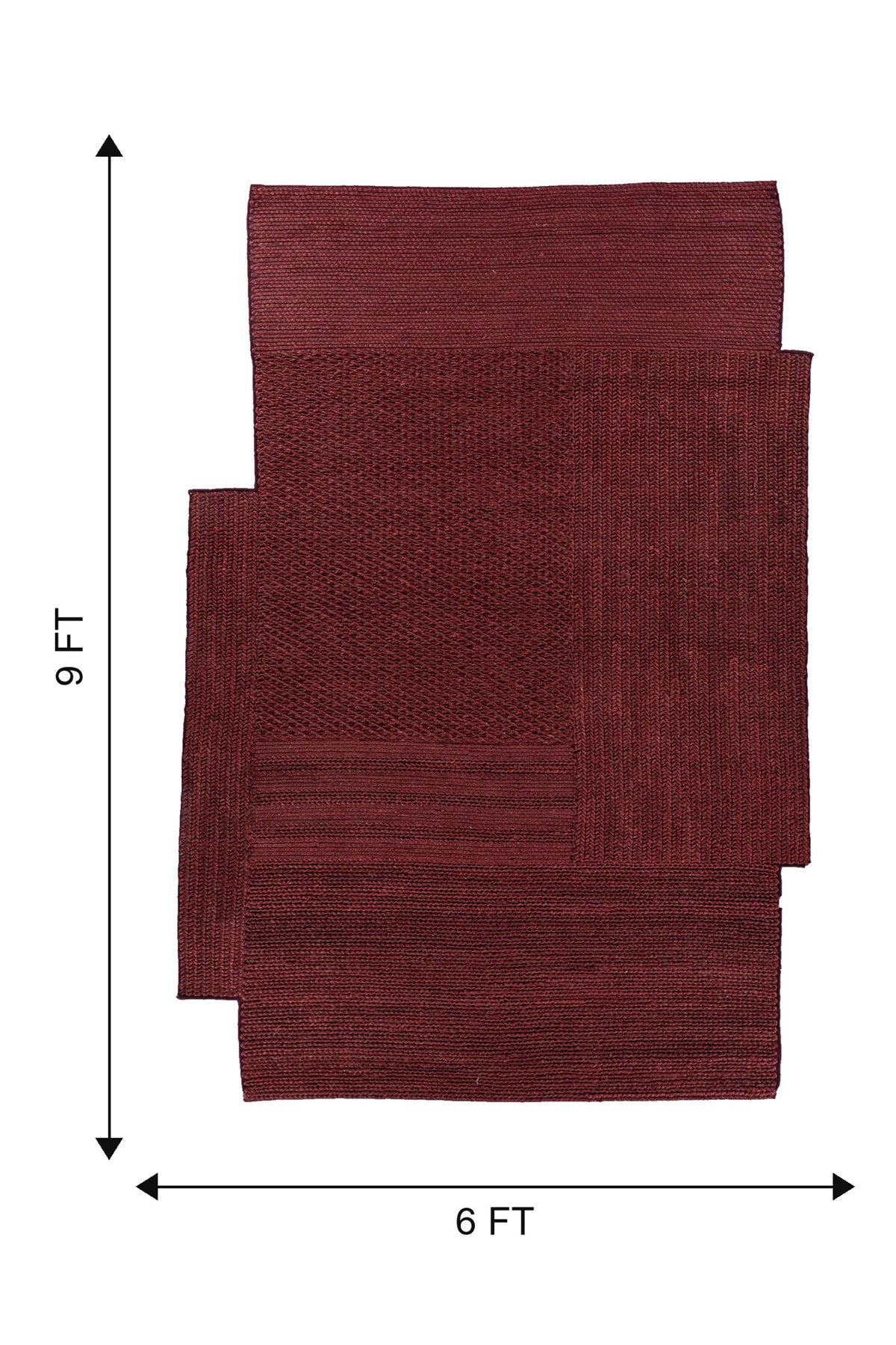 Jaipur Rugs Soft Abstract 6X9 Feet Rug| Red Hand Knotted Dhurrie Carpet For Living Room