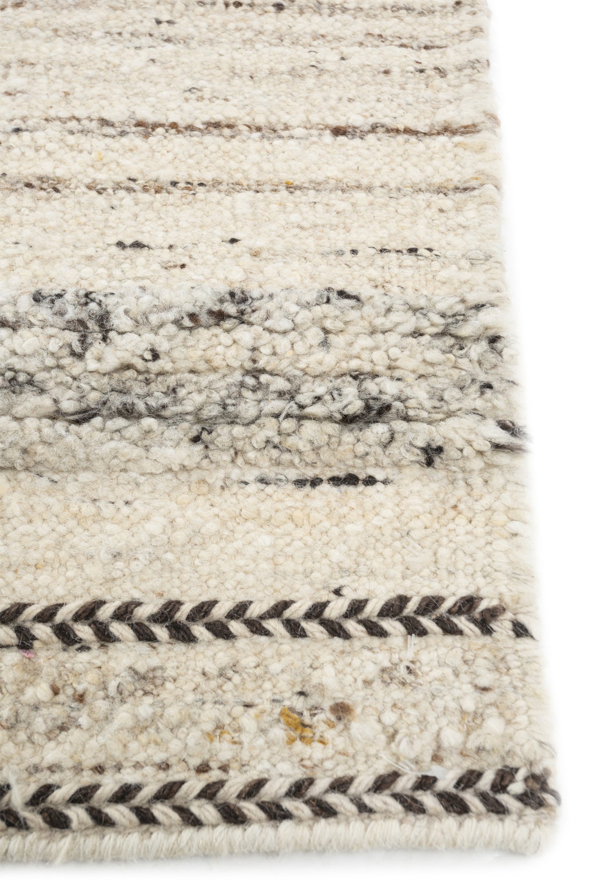 Jaipur Rugs Soft Moroccan and Tribal 5'6X8 Feet Rug| Natural Cream & Natural Mink Hand Knotted Dhurrie Carpet For Living Room