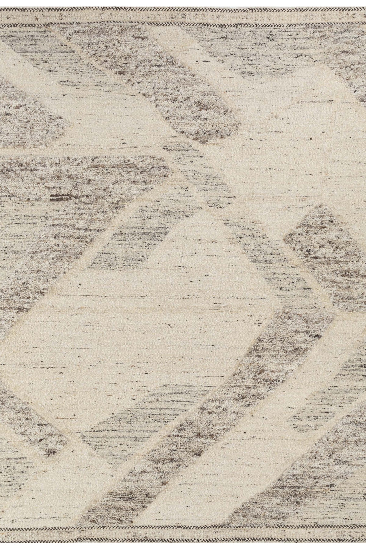 Jaipur Rugs Soft Moroccan and Tribal 6'6X9'10 Feet Rug| Natural Cream & Natural White Hand Knotted Dhurrie Carpet For Living Room