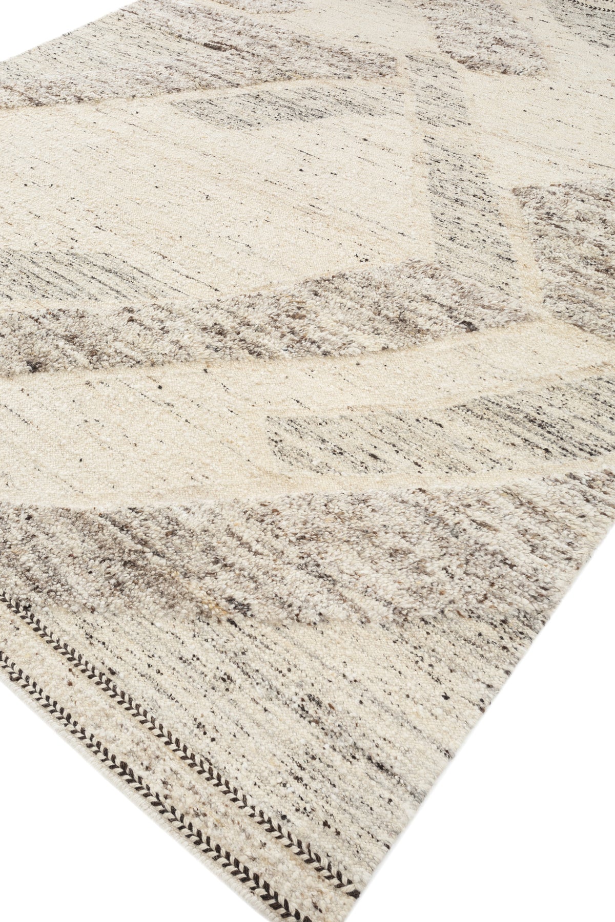 Jaipur Rugs Soft Moroccan and Tribal 6'6X9'10 Feet Rug| Natural Cream & Natural White Hand Knotted Dhurrie Carpet For Living Room