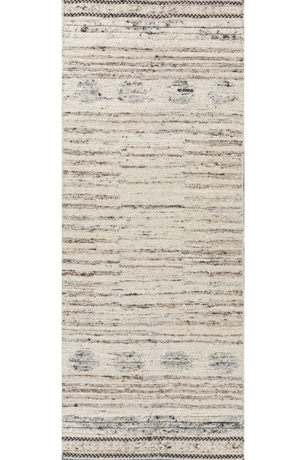 Jaipur Rugs Soft Moroccan and Tribal 3'4X9 Feet Rug| Natural Cream & Natural Mink Hand Knotted Dhurrie Carpet For Living Room