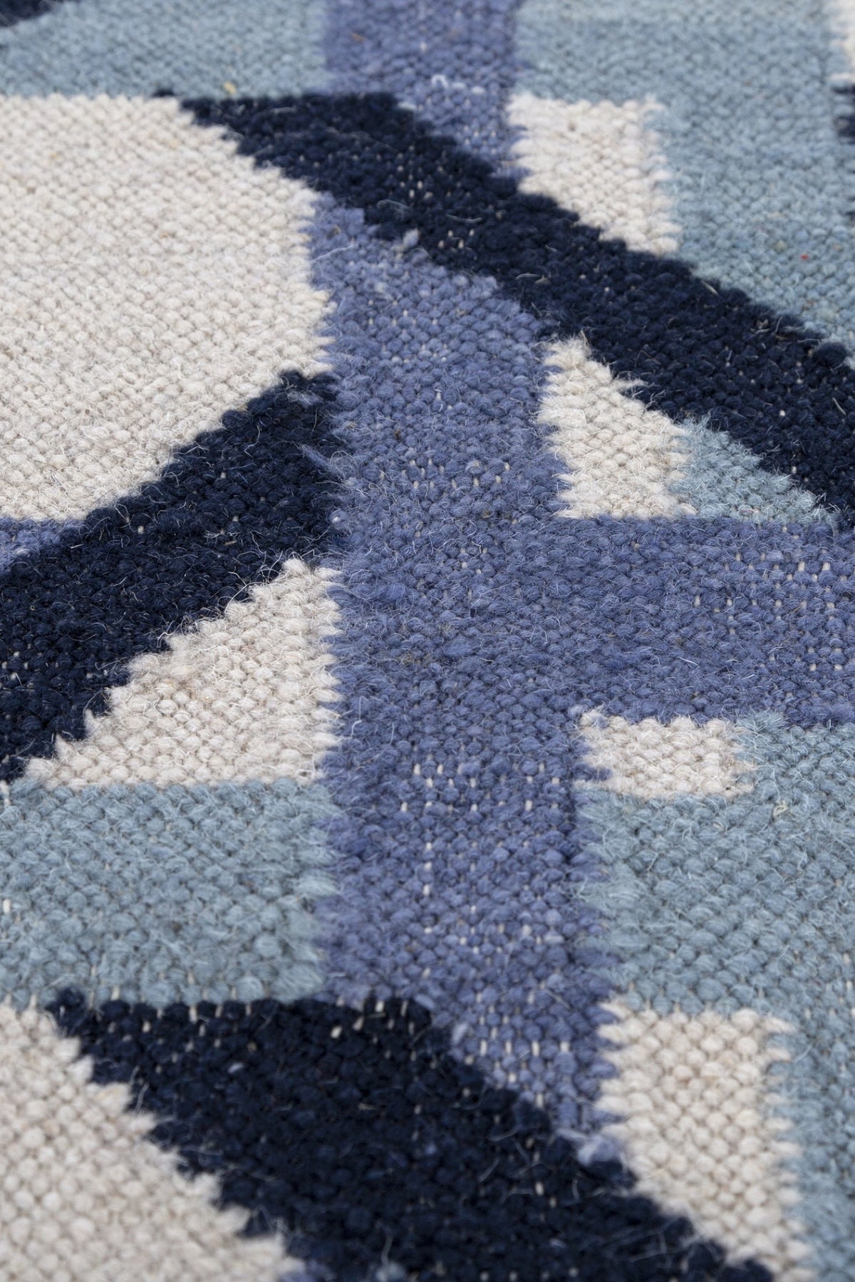 Jaipur Rugs Soft Trellis 5X8 Feet Rug| Medieval Blue & White Hand Knotted Dhurrie Carpet For Living Room