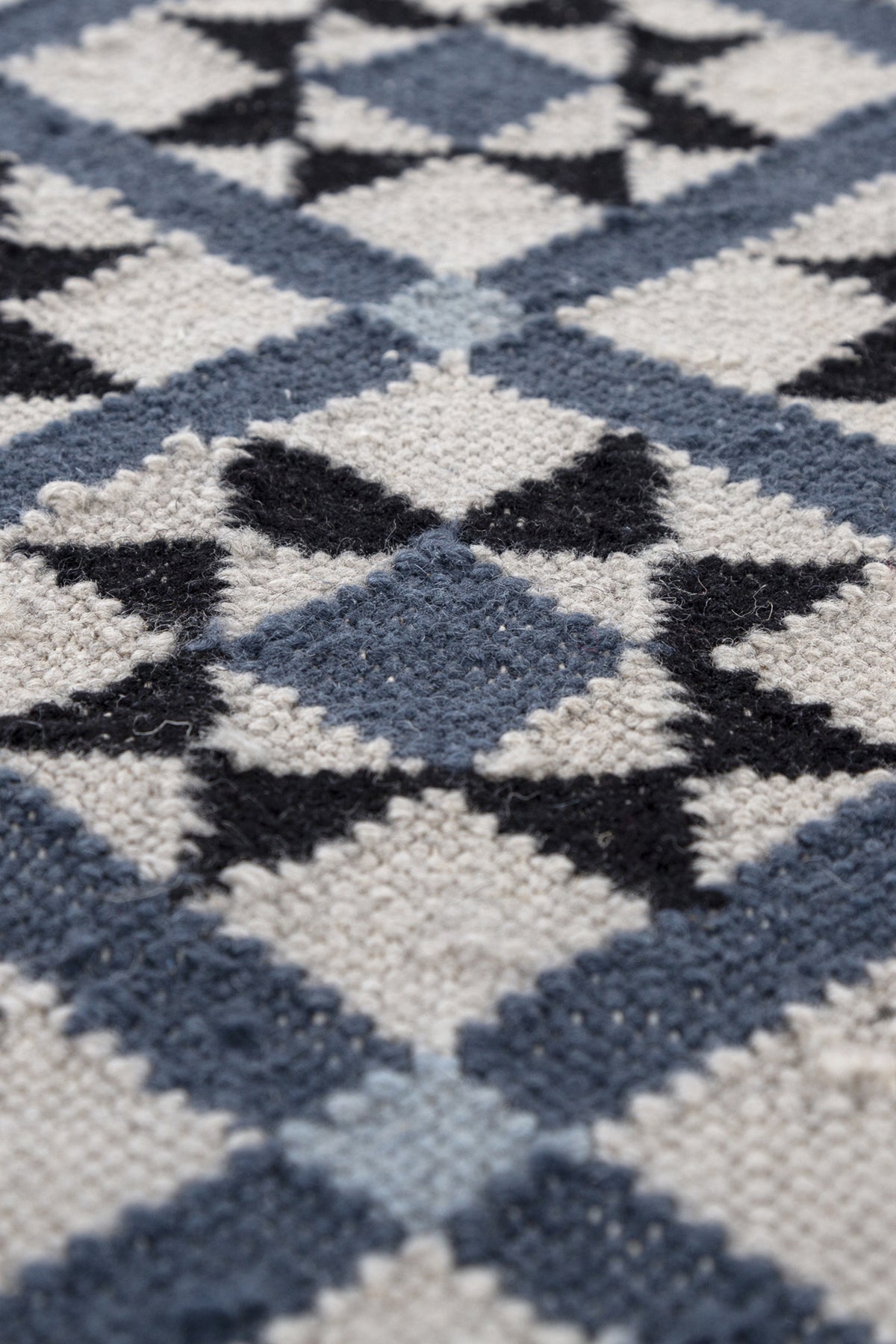 Jaipur Rugs Soft Trellis 4X6 Feet Rug| Antique White & Ebony Hand Knotted Dhurrie Carpet For Living Room