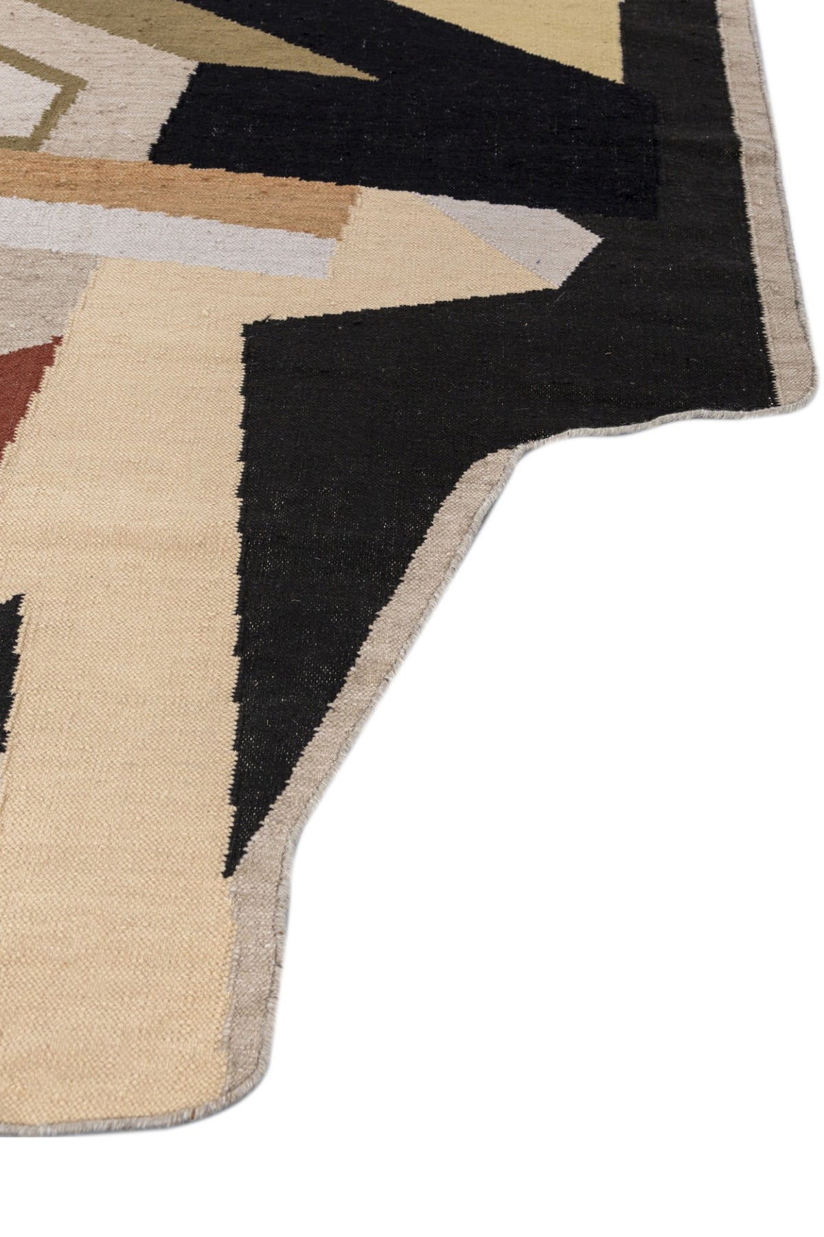 Jaipur Rugs Soft Abstract 6X9 Feet Rug| Caviar & Ebony Hand Knotted Dhurrie Carpet For Living Room
