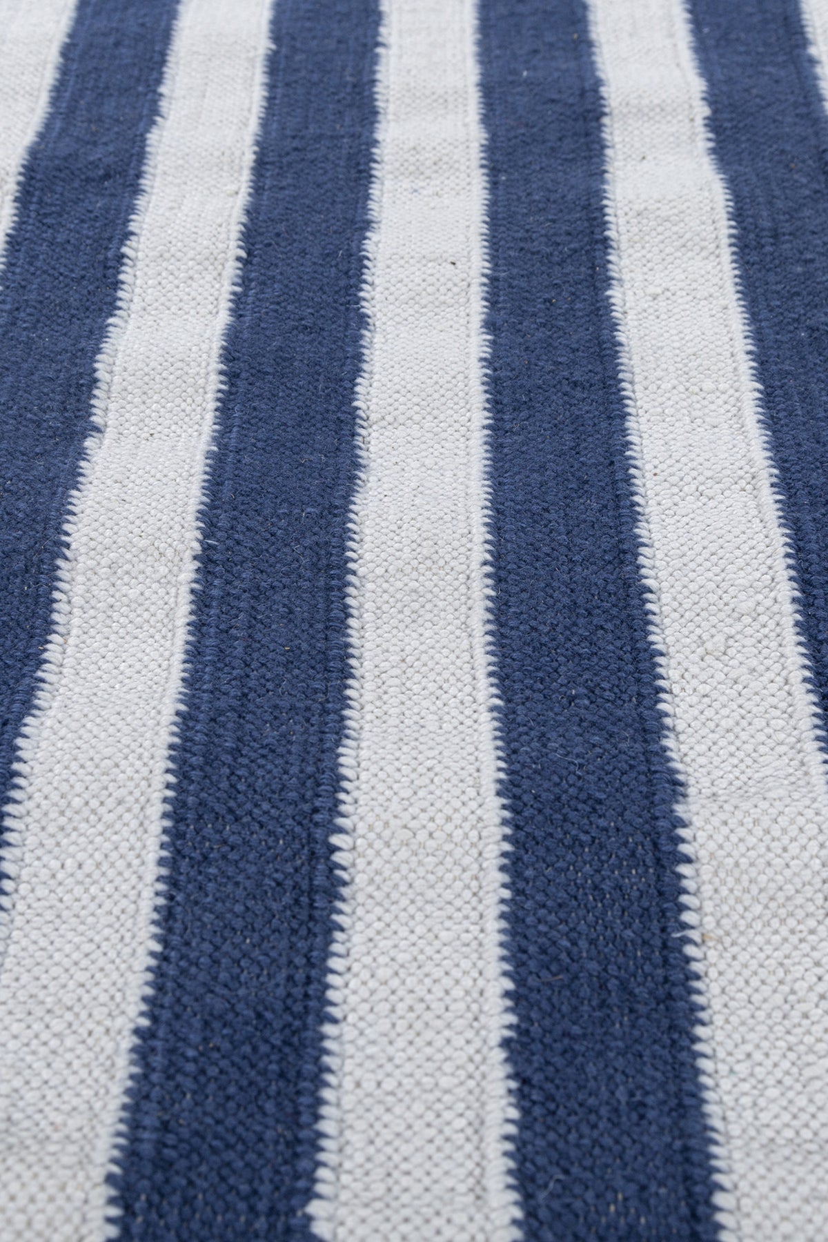 Jaipur Rugs Soft Striped 6X9 Feet Rug| Undyed White & Beige Hand Knotted Dhurrie Carpet For Living Room