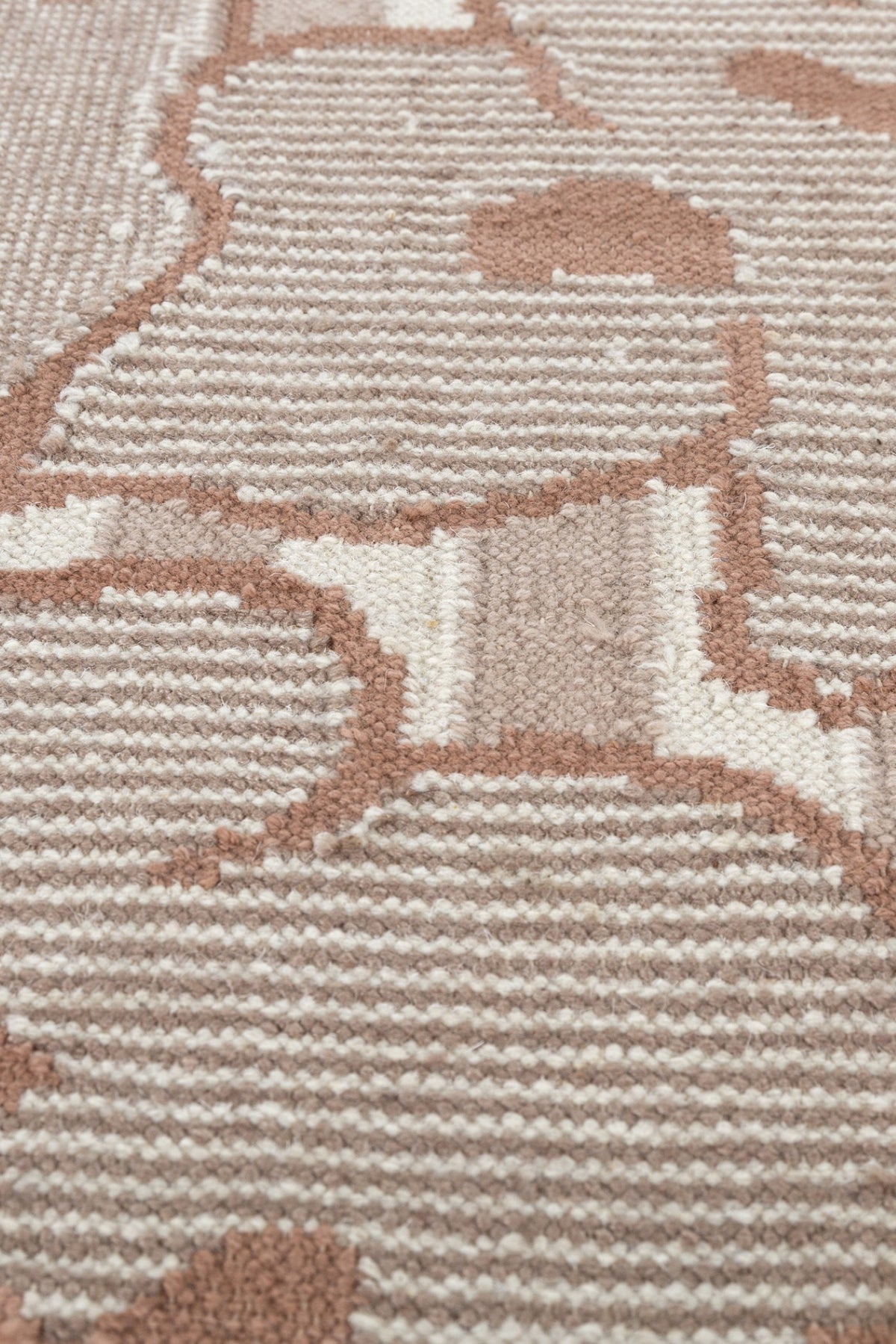 Jaipur Rugs Soft Houndstooth 6X9 Feet Rug| Ink Blue & Undyed White Hand Knotted Dhurrie Carpet For Living Room