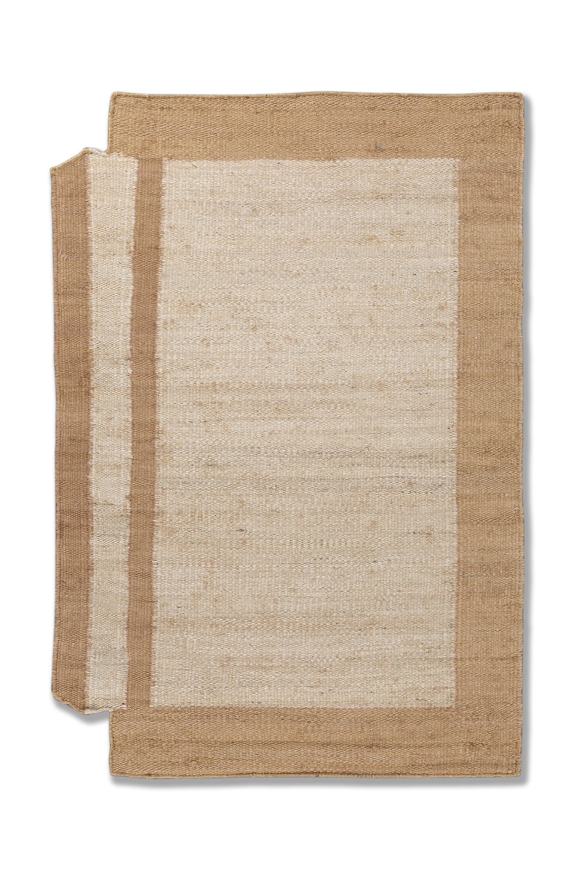 Jaipur Rugs Soft Geometric 5X7 Feet Rug| Cloud White & Peach Hand Knotted Dhurrie Carpet For Living Room