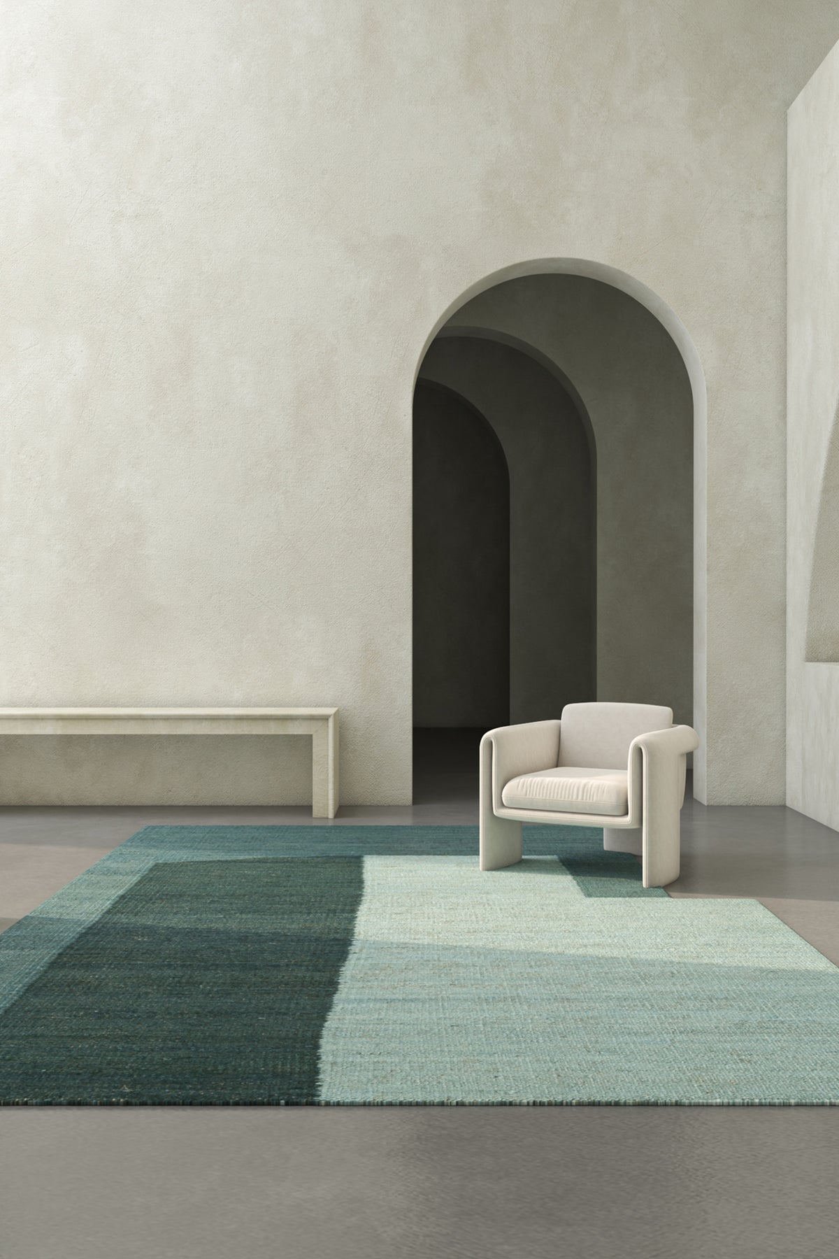 Jaipur Rugs Soft Geometric 5X8 Feet Rug| Light Turquoise & Green Blue Slate Hand Knotted Dhurrie Carpet For Living Room