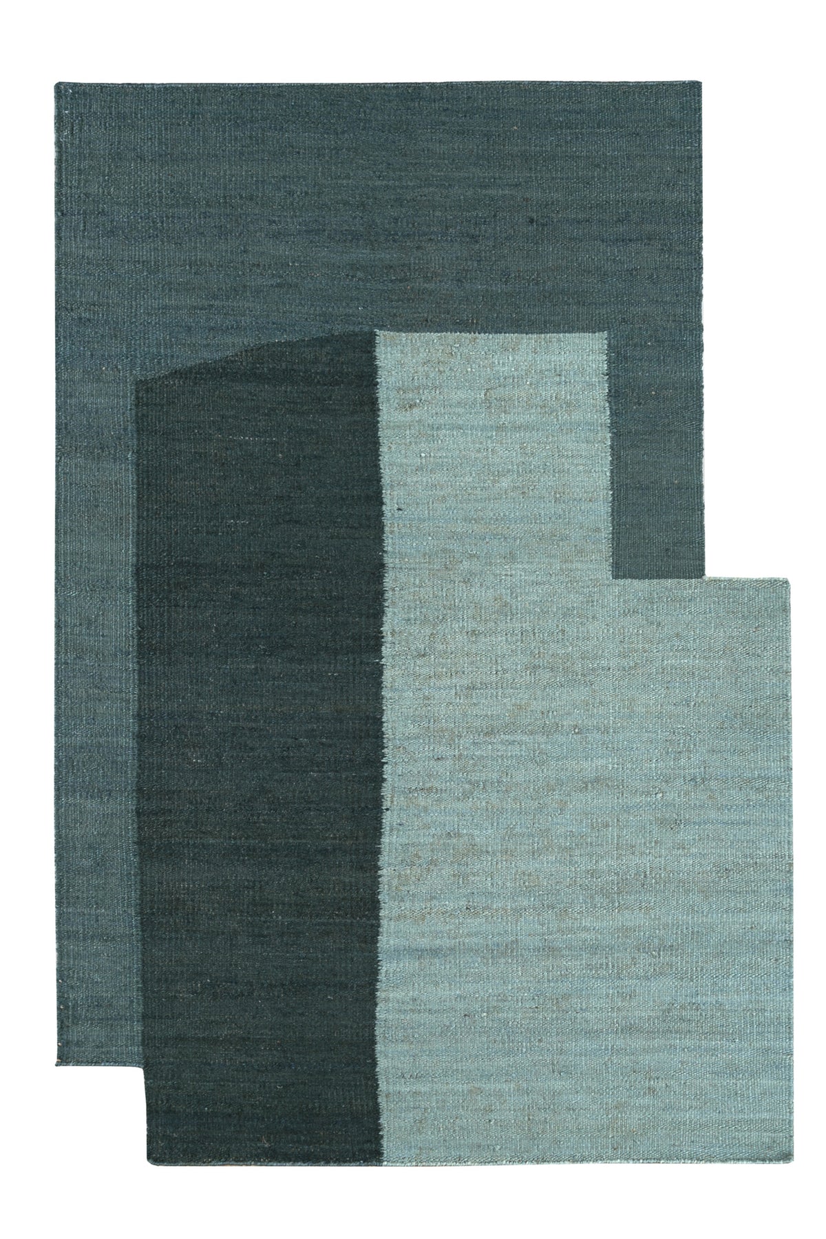 Jaipur Rugs Soft Geometric 5X8 Feet Rug| Light Turquoise & Green Blue Slate Hand Knotted Dhurrie Carpet For Living Room