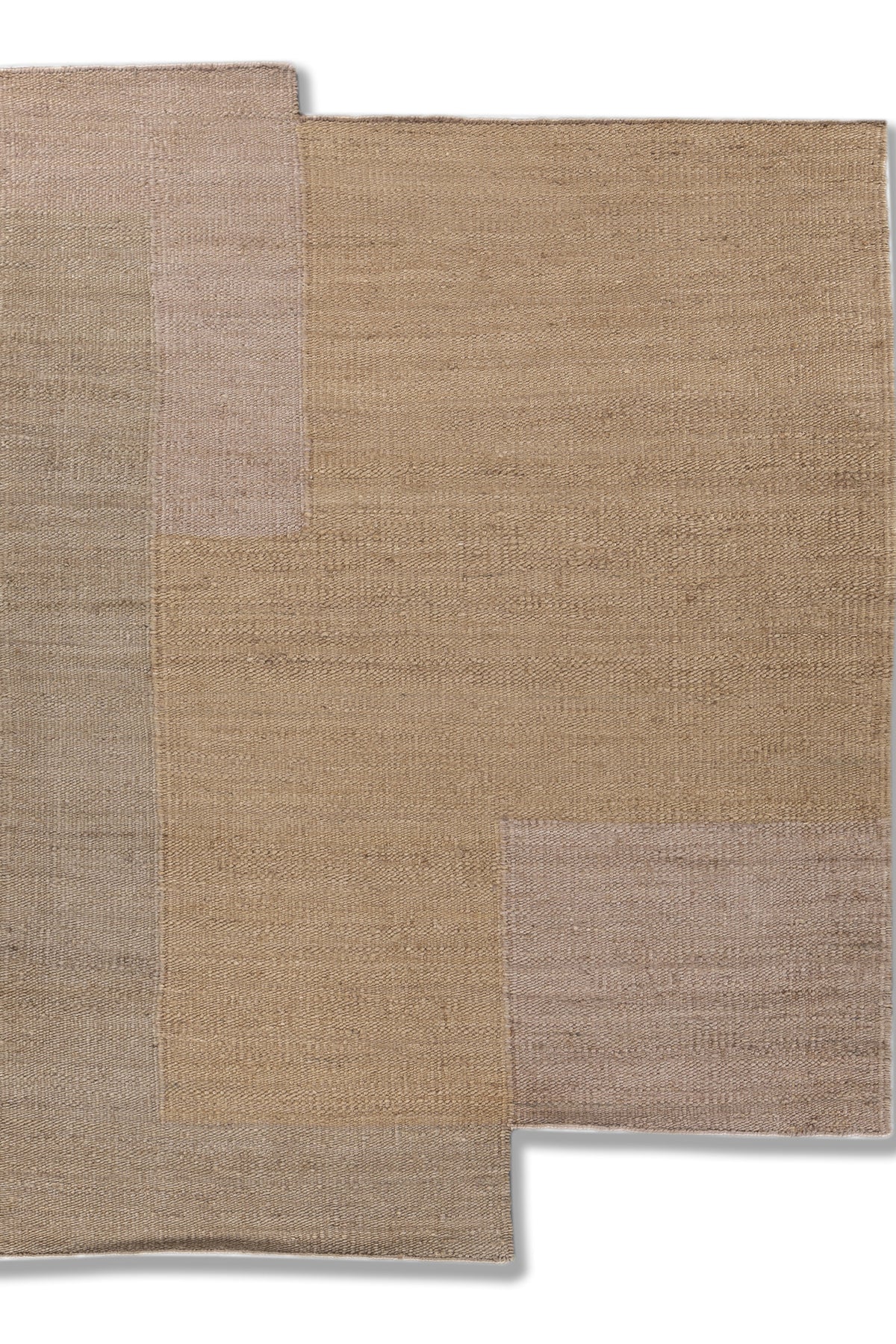 Jaipur Rugs Soft Geometric 5X8 Feet Rug| Oatmeal & Medium Brown Hand Knotted Dhurrie Carpet For Living Room