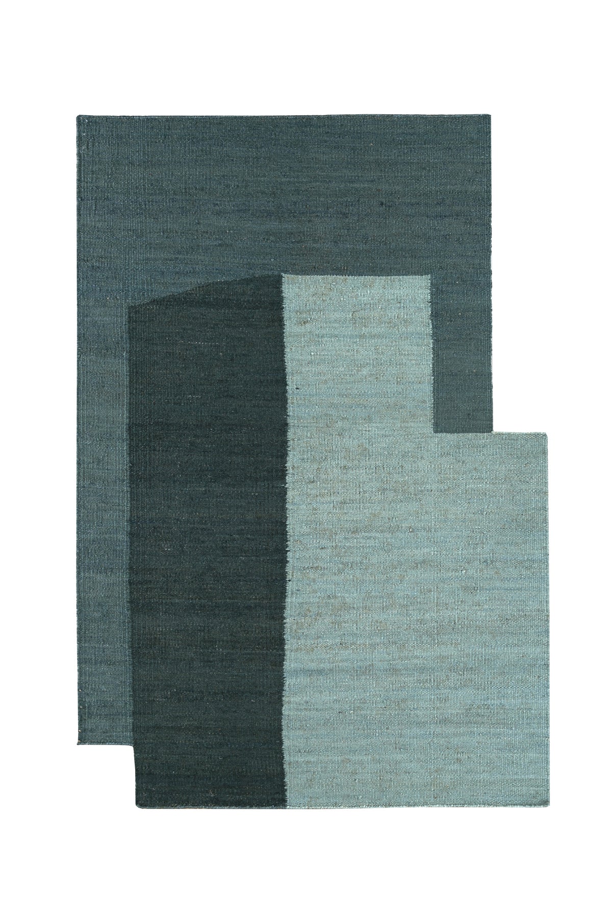 Jaipur Rugs Soft Geometric 6X9 Feet Rug| Light Turquoise & Green Blue Slate Hand Knotted Dhurrie Carpet For Living Room
