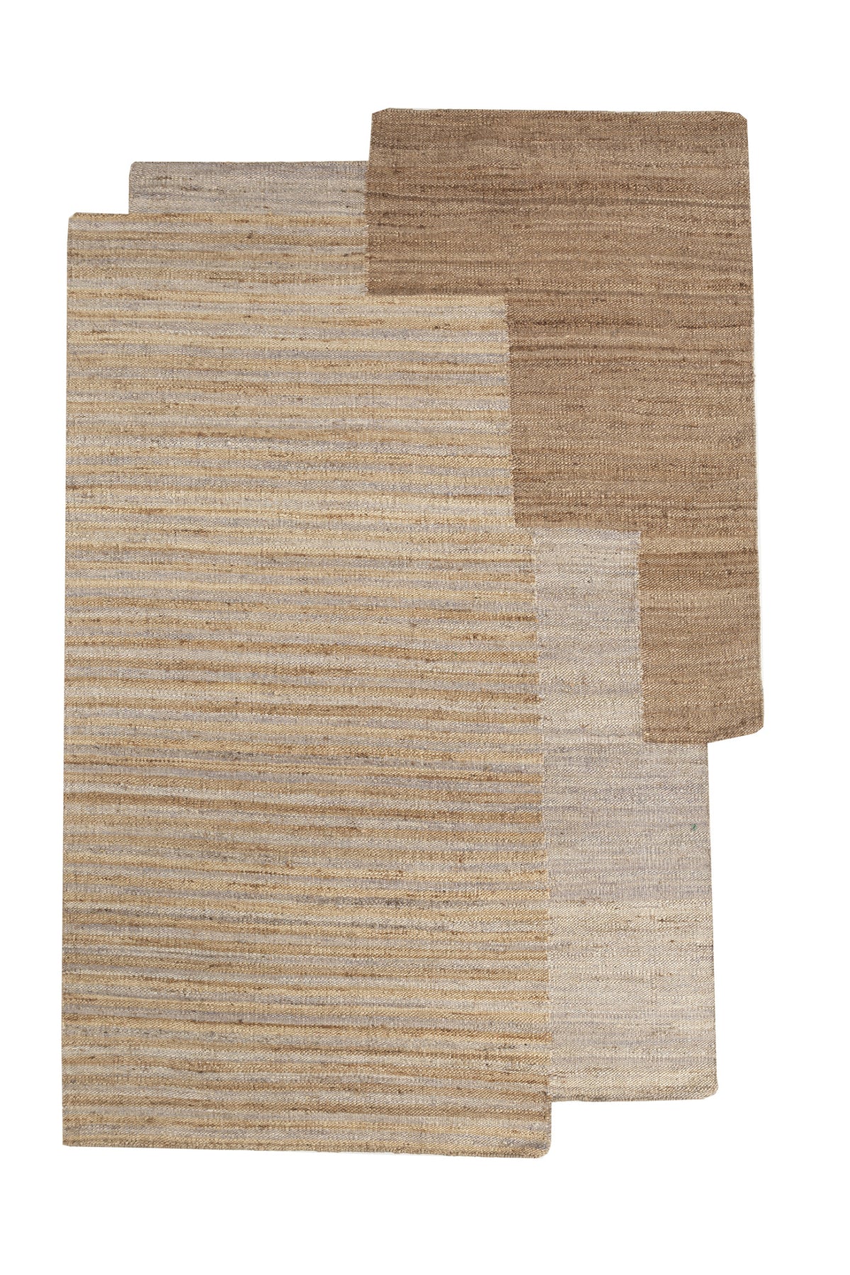 Jaipur Rugs Soft Geometric 6X9 Feet Rug| Silver Mink & Oatmeal Hand Knotted Dhurrie Carpet For Living Room