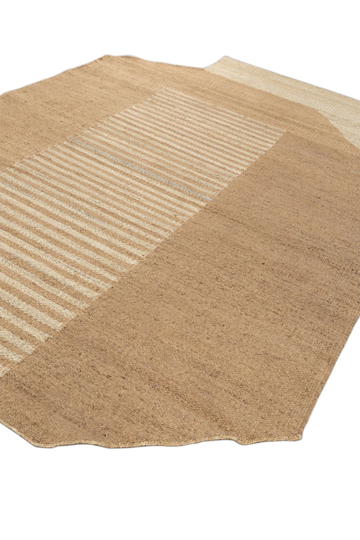 Jaipur Rugs Soft Geometric 6X9 Feet Rug| Mocha & Peach Hand Knotted Dhurrie Carpet For Living Room