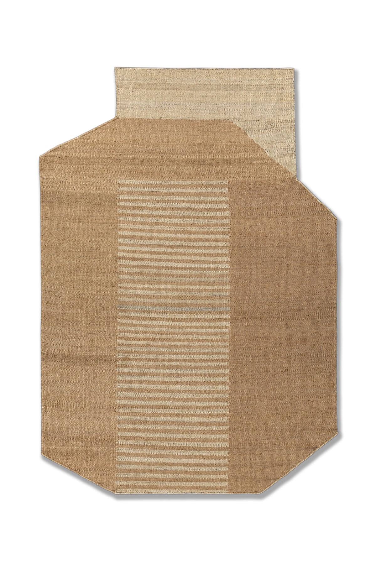 Jaipur Rugs Soft Geometric 6X9 Feet Rug| Mocha & Peach Hand Knotted Dhurrie Carpet For Living Room