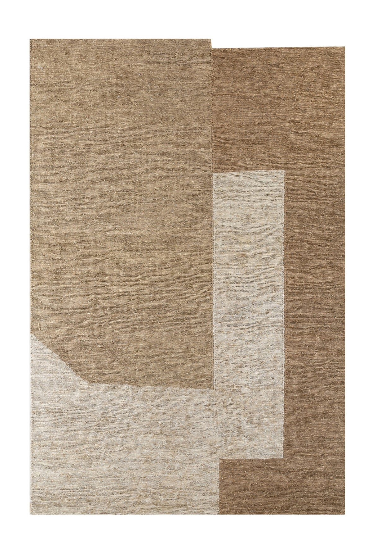 Jaipur Rugs Soft Geometric 4X6 Feet Rug| Peach & Cloud White Hand Knotted Dhurrie Carpet For Living Room
