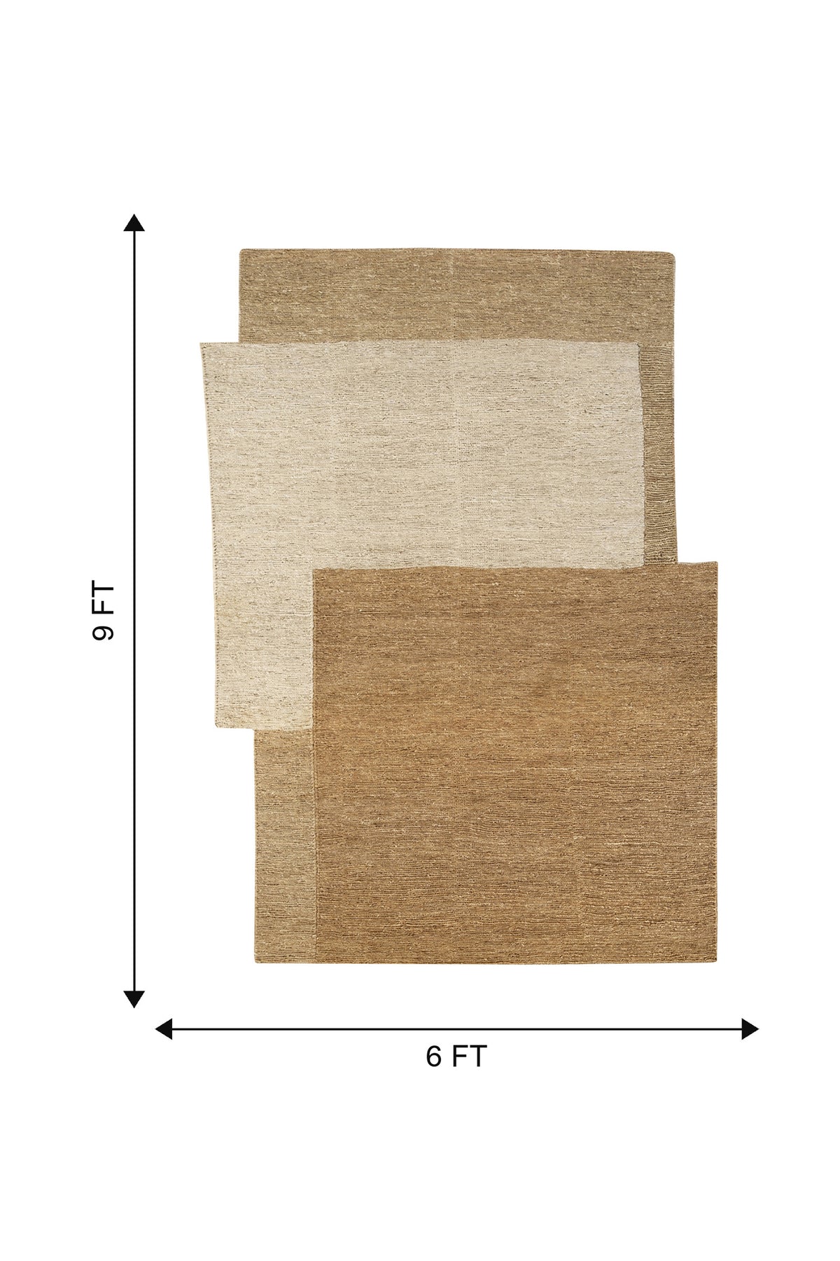 Jaipur Rugs Soft Geometric 6X9 Feet Rug| Mocha & Cloud White Hand Knotted Dhurrie Carpet For Living Room