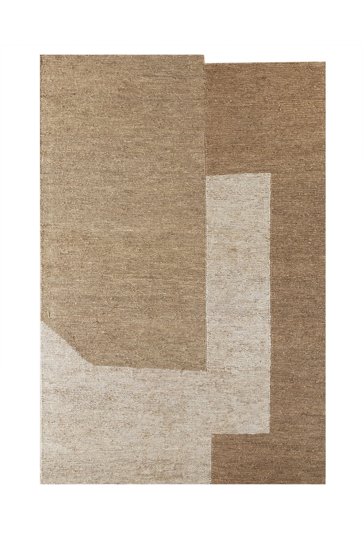 Jaipur Rugs Soft Geometric 6X9 Feet Rug| Peach & Cloud White Hand Knotted Dhurrie Carpet For Living Room