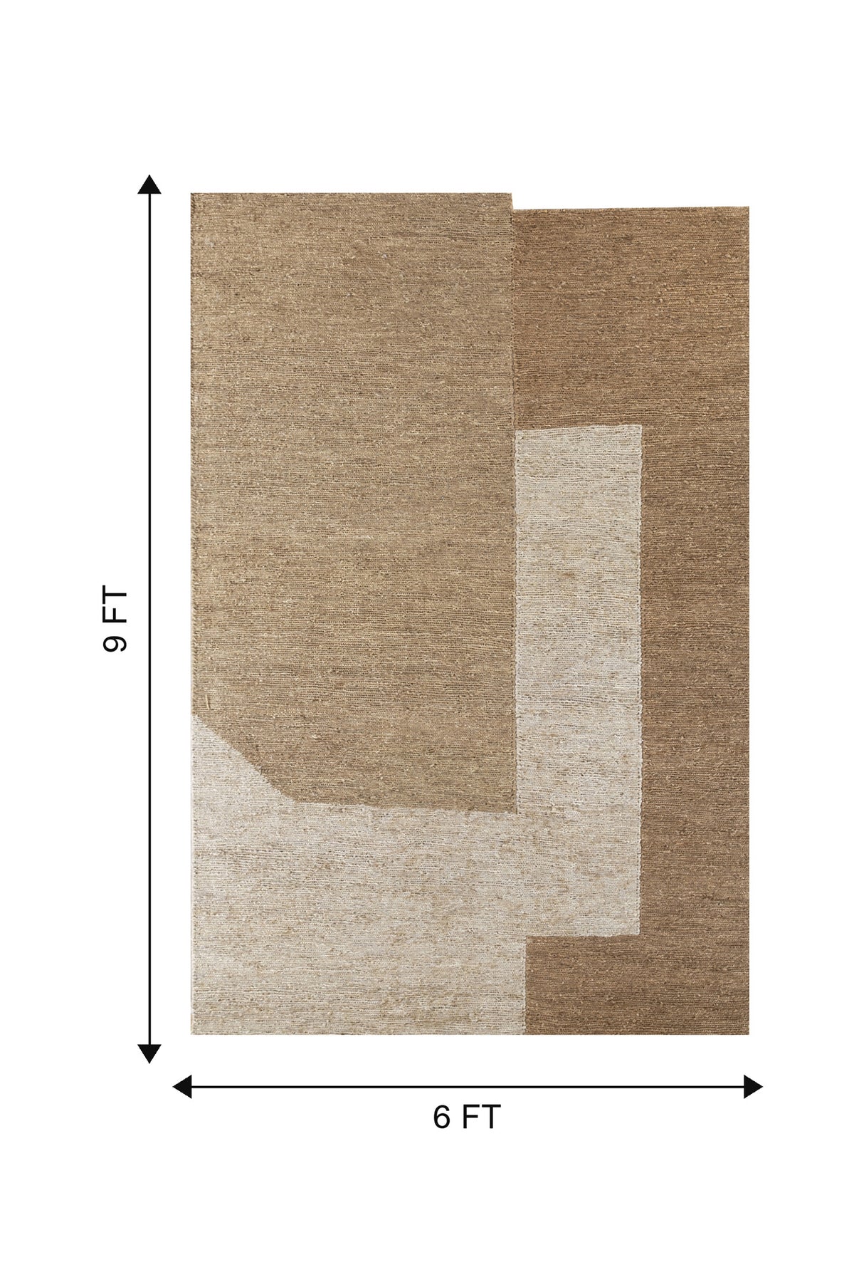 Jaipur Rugs Soft Geometric 6X9 Feet Rug| Peach & Cloud White Hand Knotted Dhurrie Carpet For Living Room