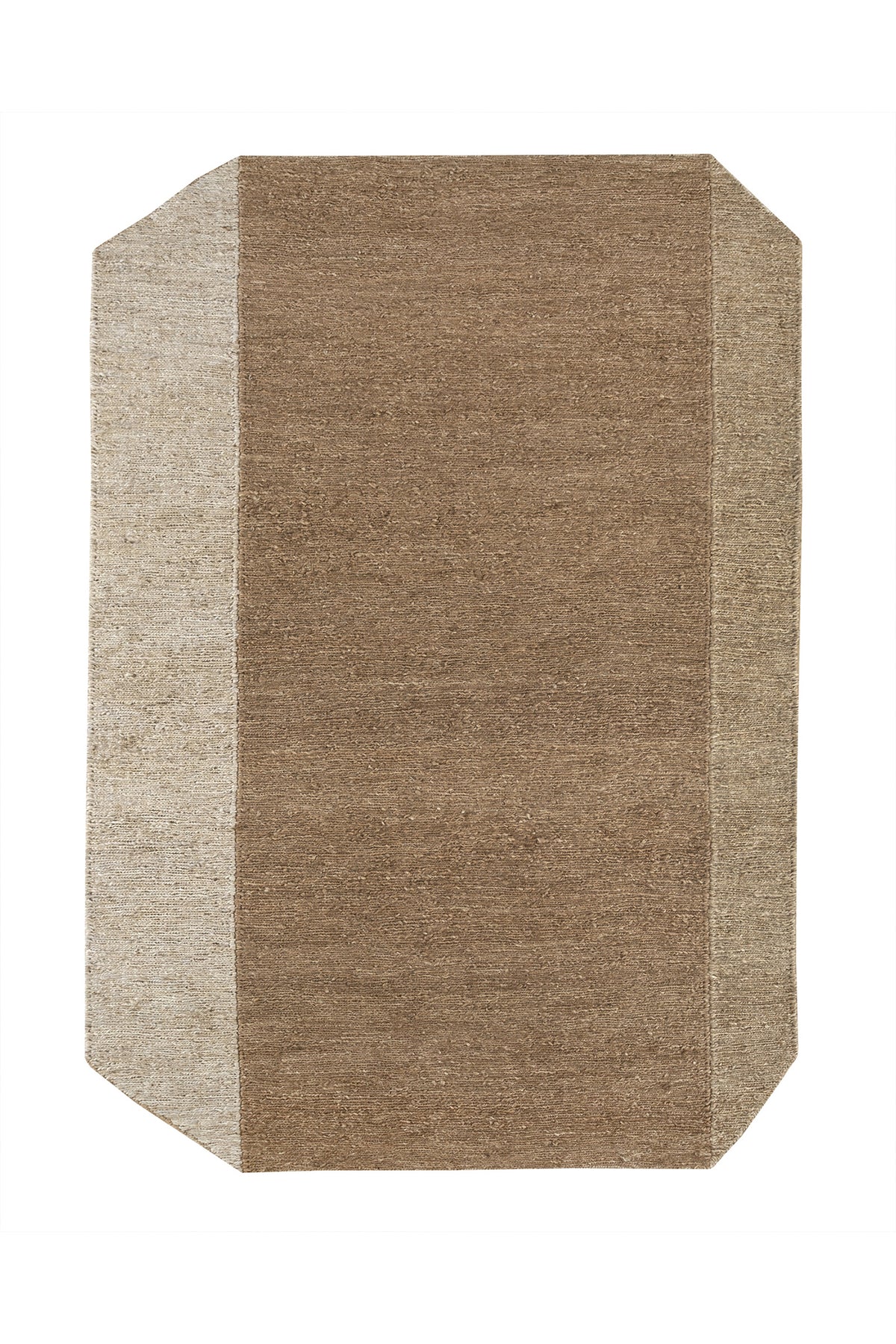 Jaipur Rugs Soft Geometric 6X9 Feet Rug| Mocha & Cloud White Hand Knotted Dhurrie Carpet For Living Room