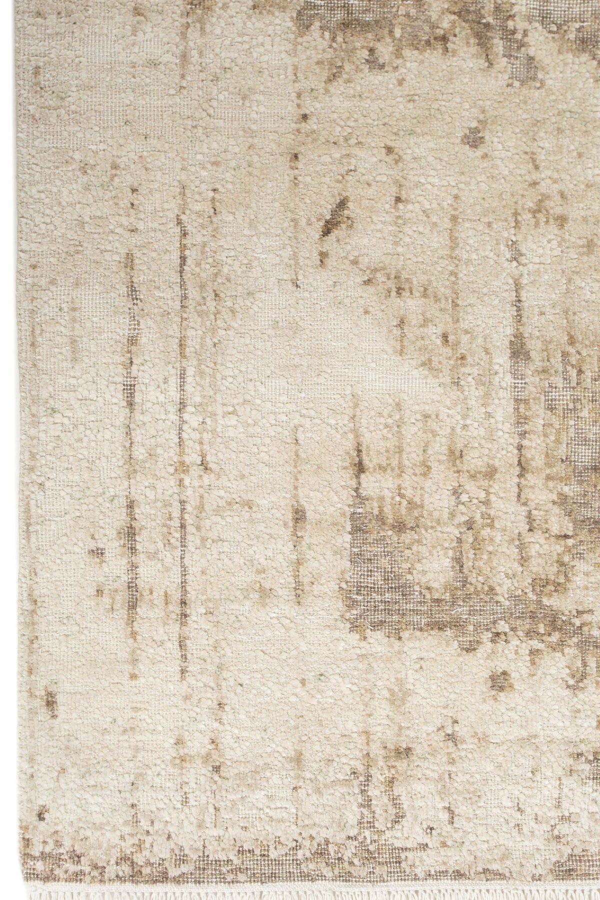 Jaipur Rugs Soft Abstract 5X8 Feet Rug| Beige trace Hand Knotted Rug Carpet For Living Room