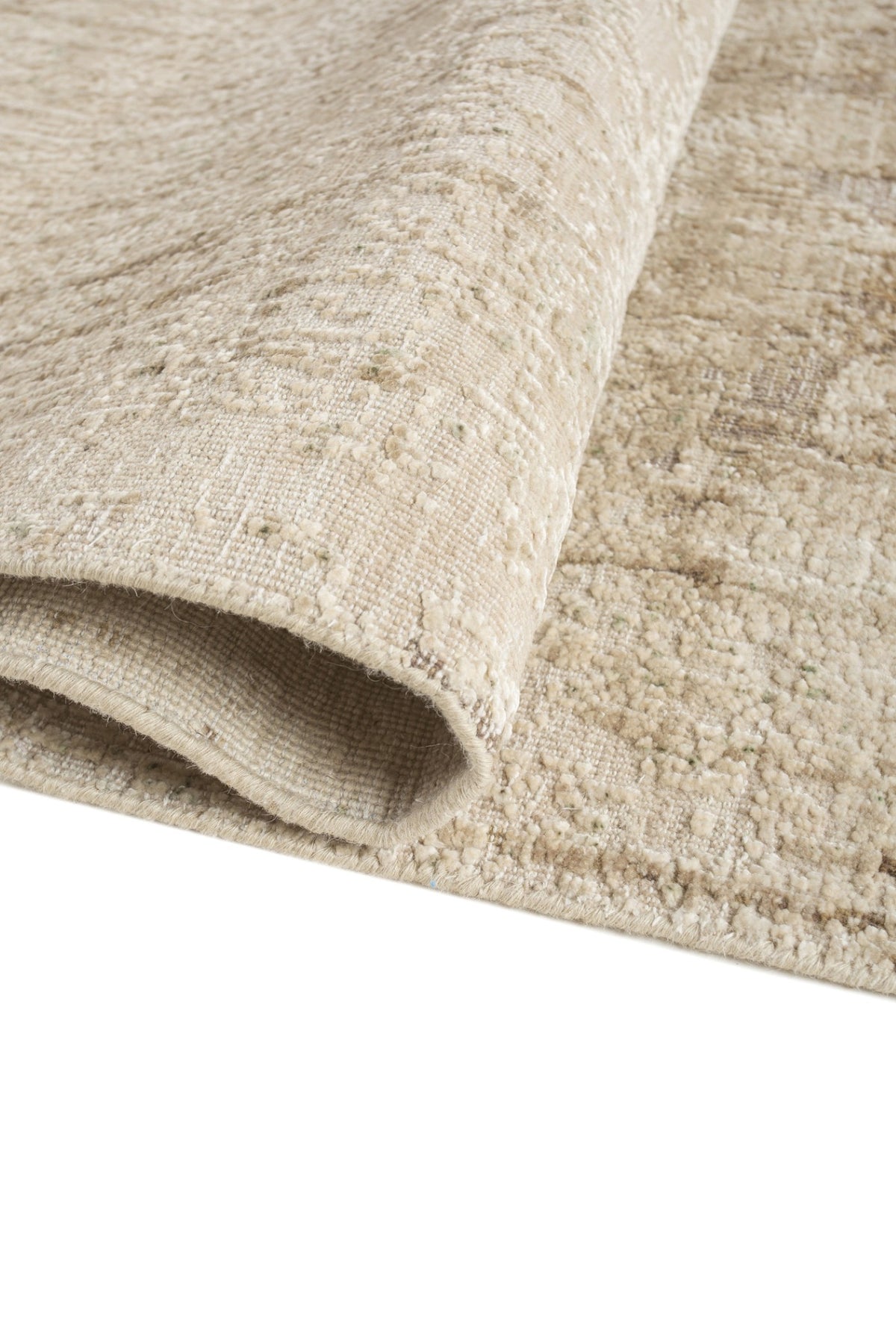 Jaipur Rugs Soft Abstract 5X8 Feet Rug| Beige trace Hand Knotted Rug Carpet For Living Room