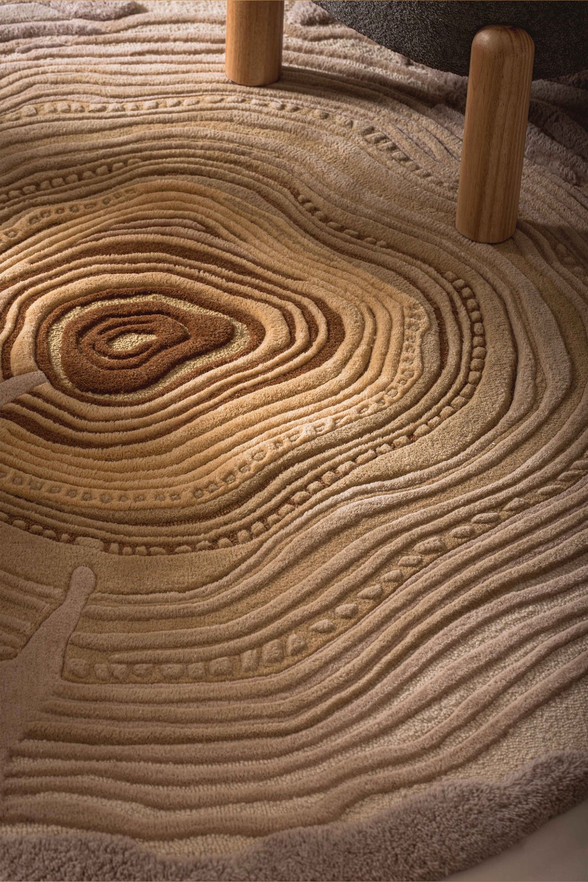 Rings of wisdom 100% New Zealand wool Rug
