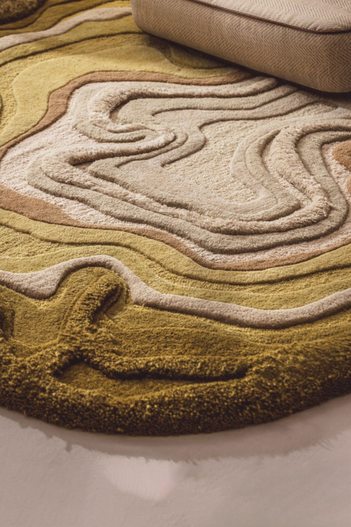 Golden tides 100% New Zealand wool Mustard Rug