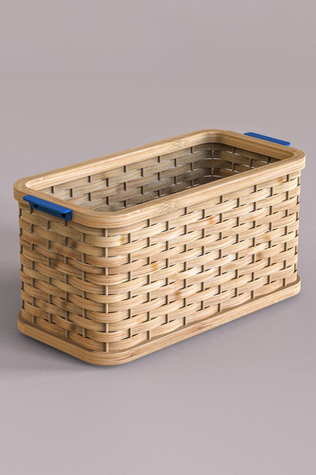 Mianzi Stadium Bamboo Blue Basket