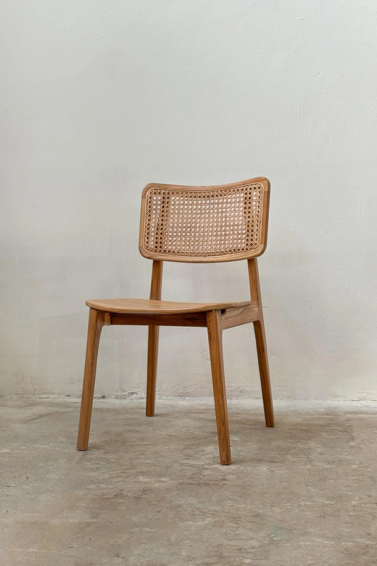 Trevor Reclaimed Teakwood & Rattan Natural Dining Chair