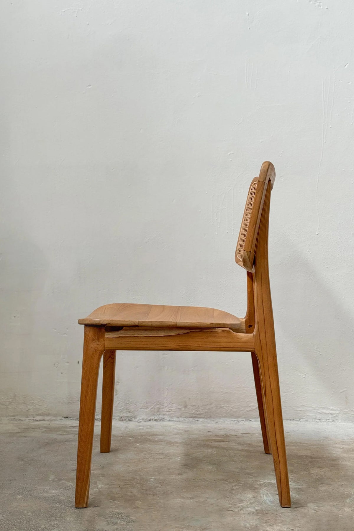 Trevor Reclaimed Teakwood & Rattan Natural Dining Chair