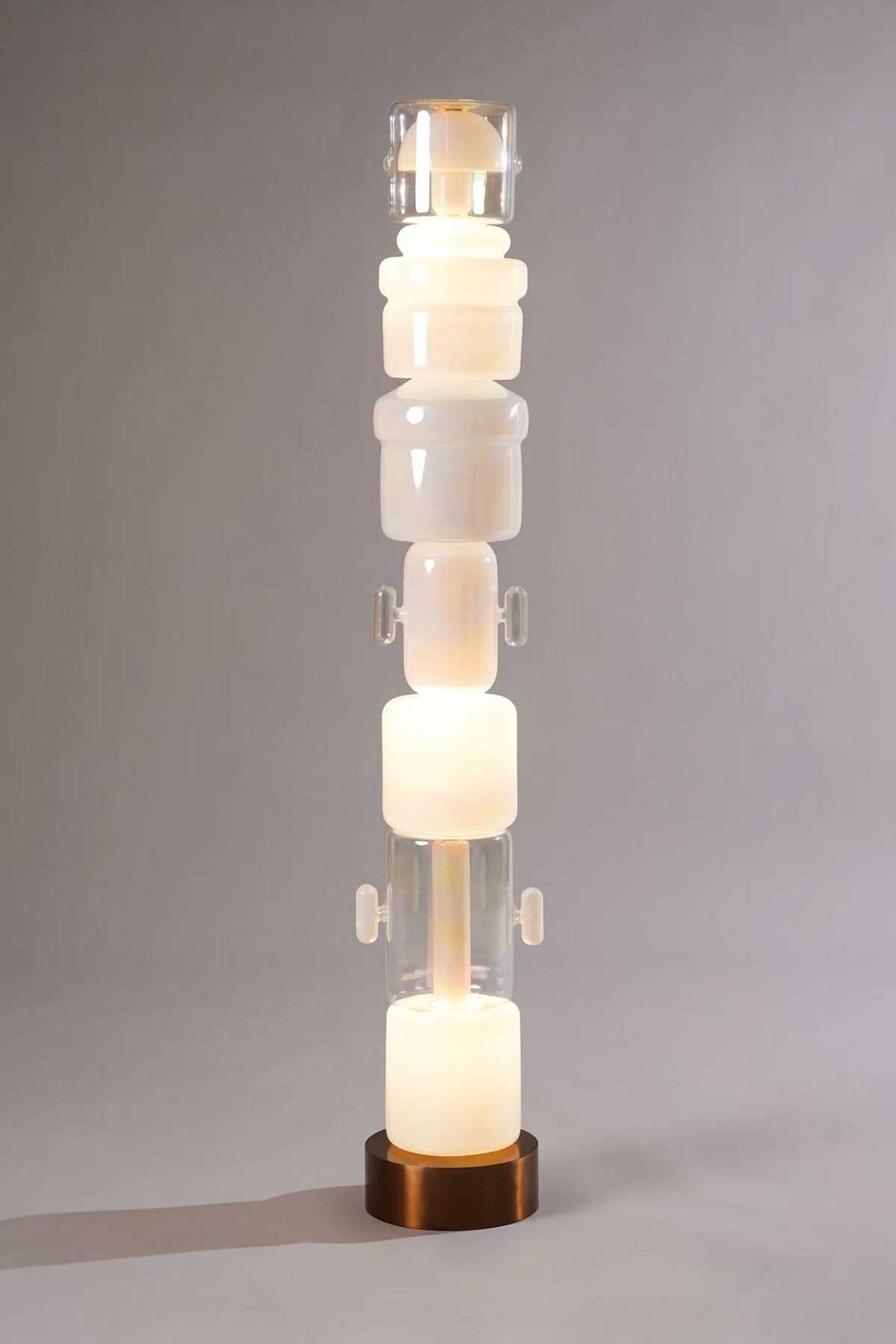 Totem Floor Handblown Glass Clear Lamp