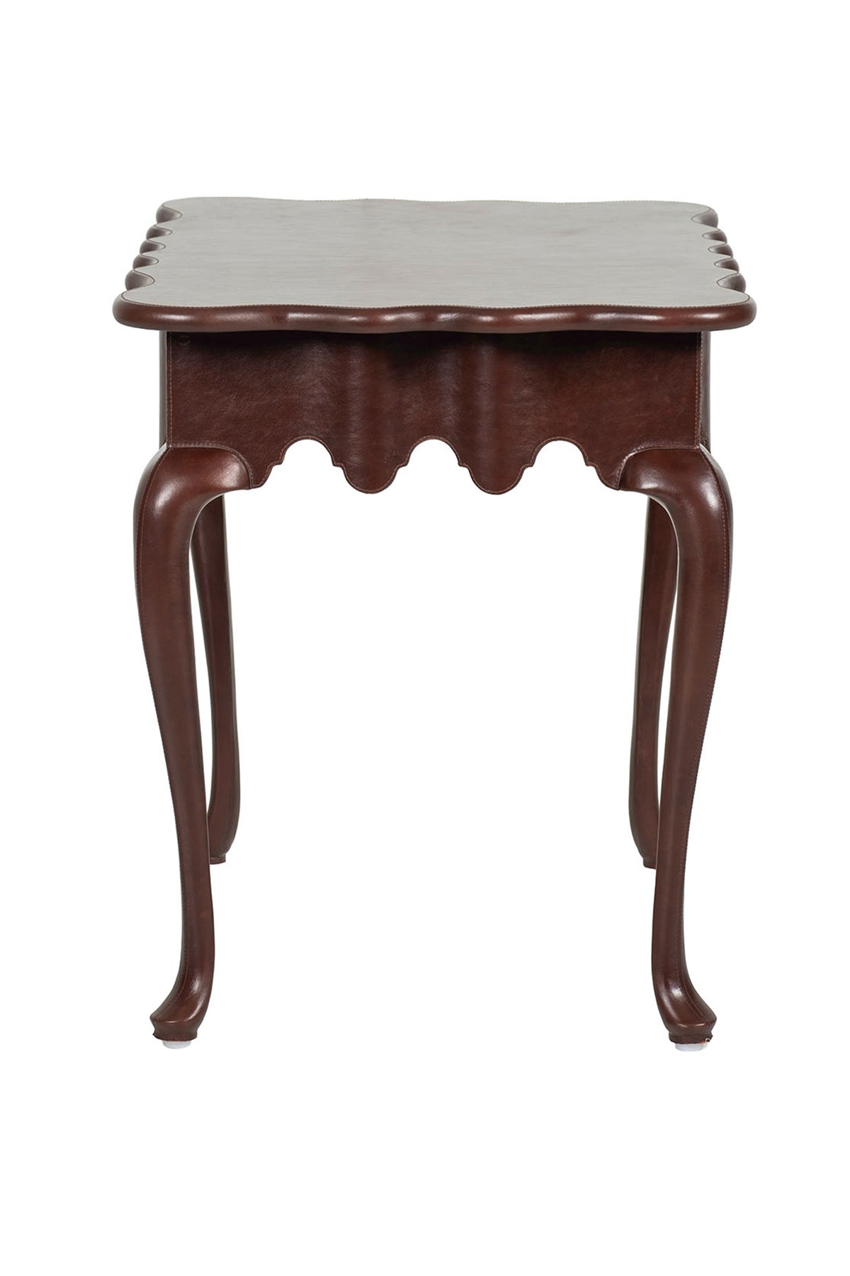 Queen Anne'S Scalloped Pine Wood Brown Table