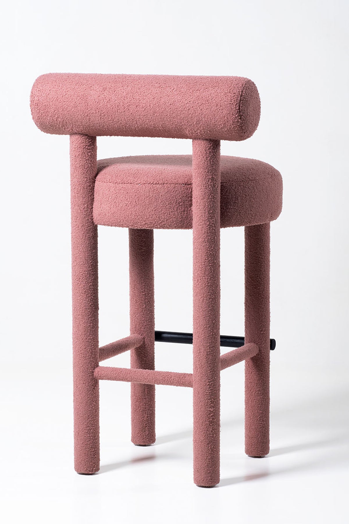 Ollie Bar Steem beech wood Pink Stool