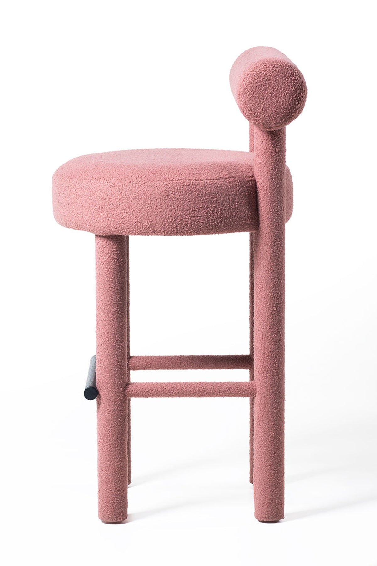 Ollie Bar Steem beech wood Pink Stool
