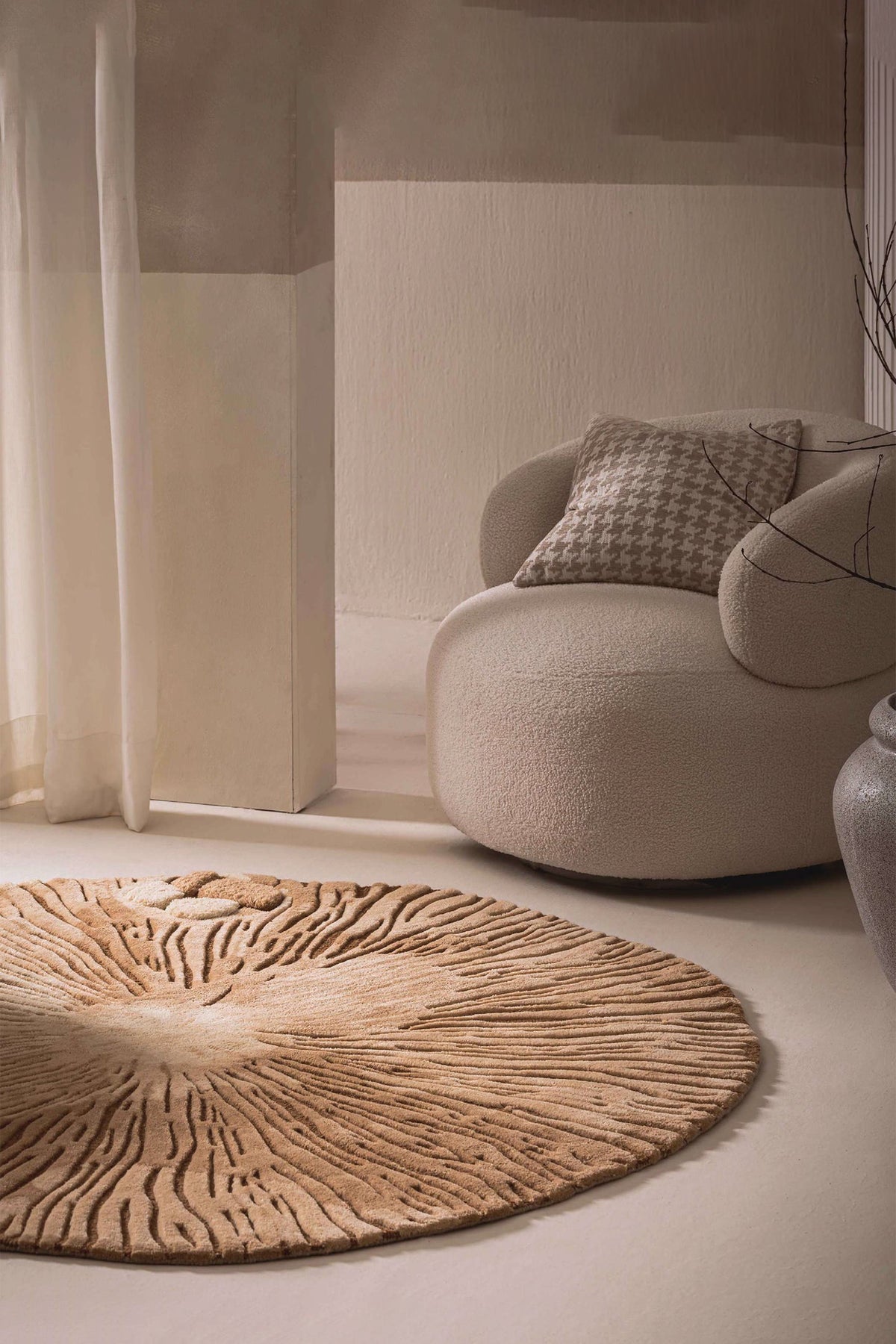 Earth's Pulse 100% New Zealand Wool Natural rug