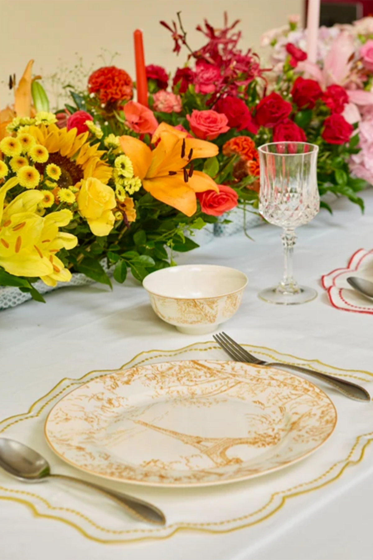 Wandering Heights Dinner Porcelain Multicolour Dinner set Of 4