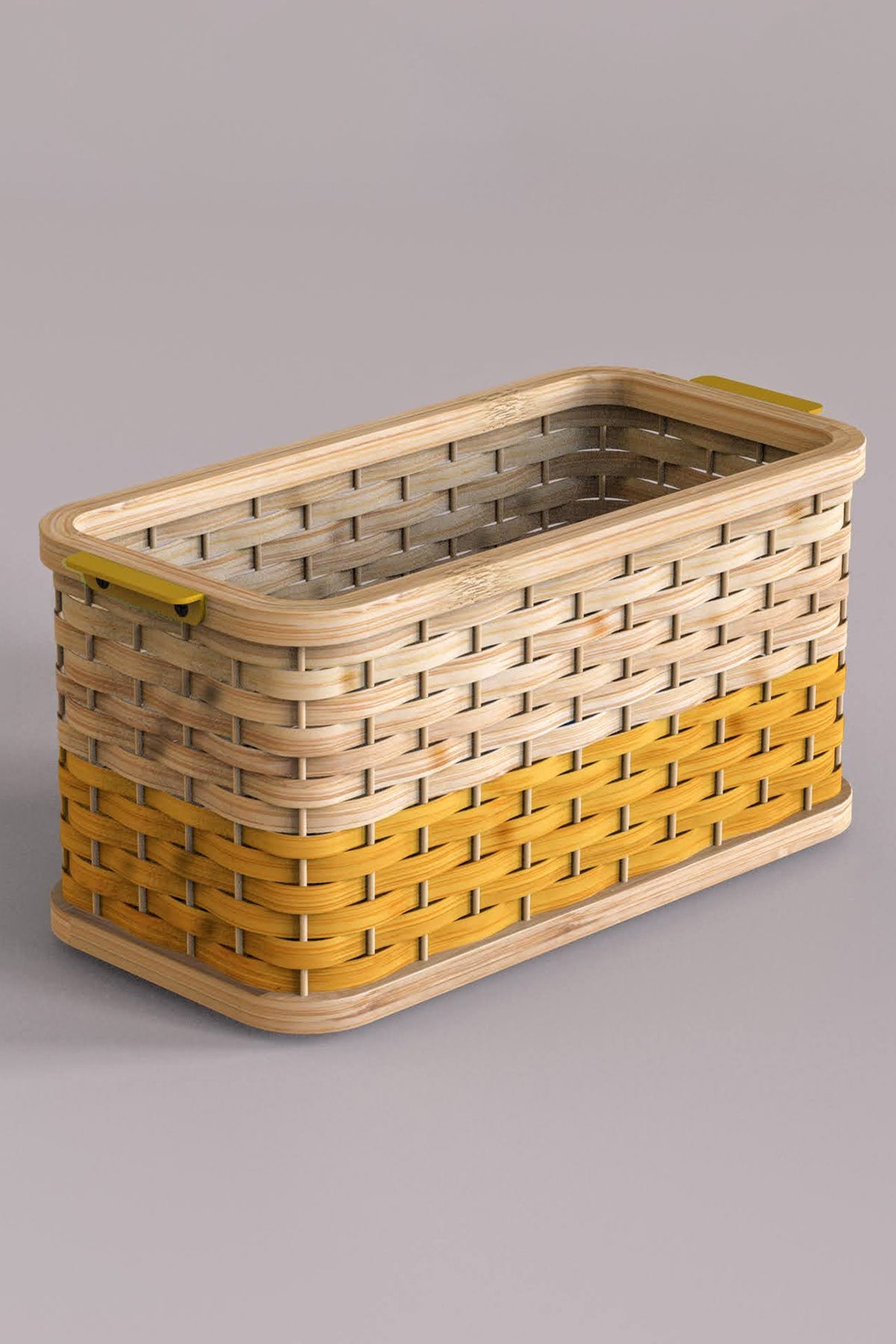 Mianzi Stadium Bamboo Blue Basket