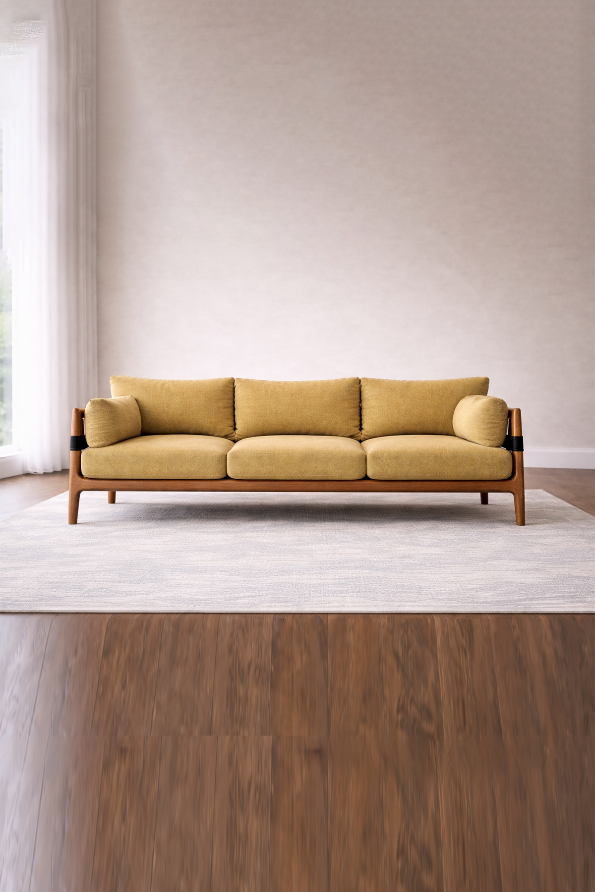 Bauhaus Wood Natural finish Sofa