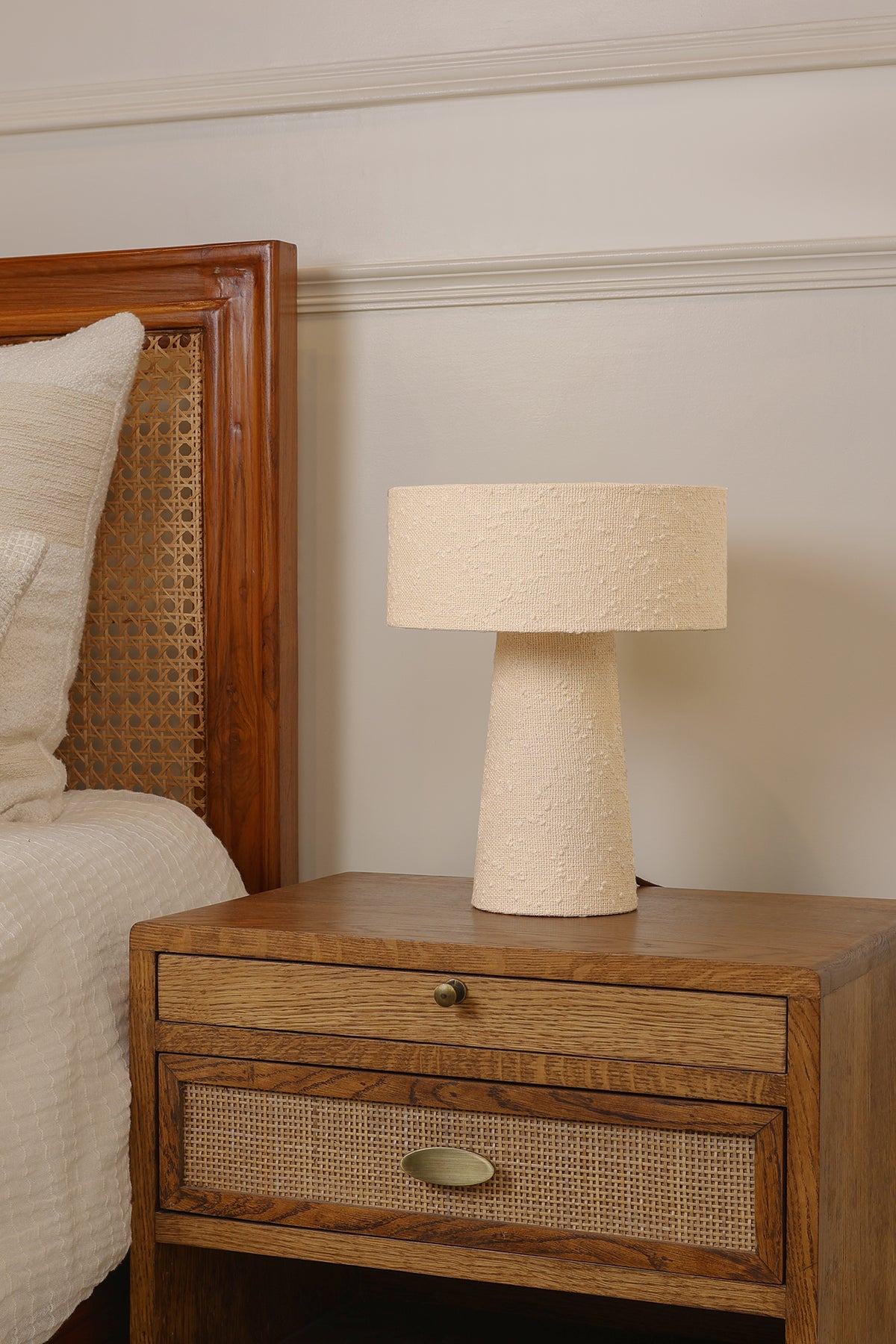 Opal Fabric Natural Lamp