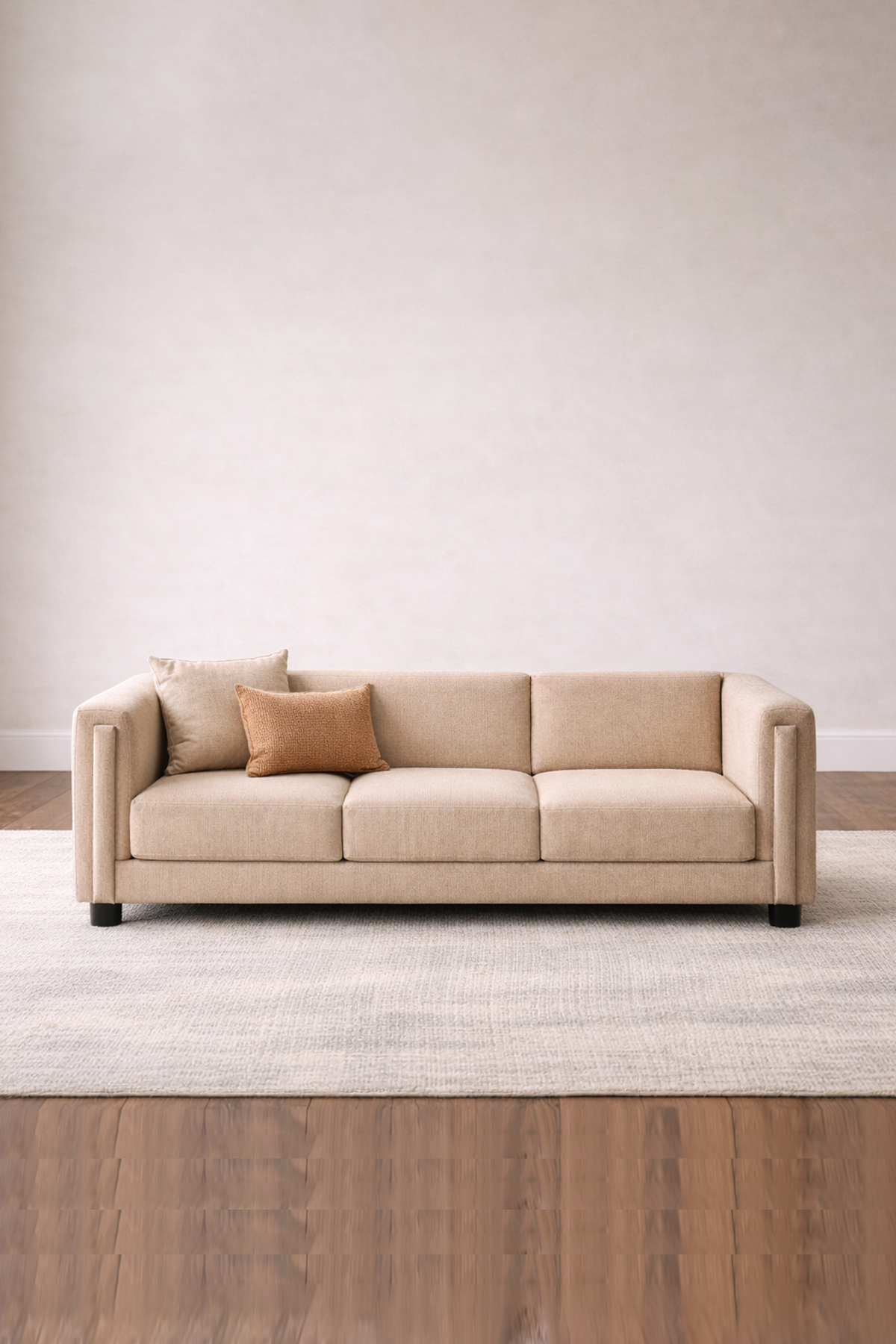 Sofa Pine Wood Ivory Sofa