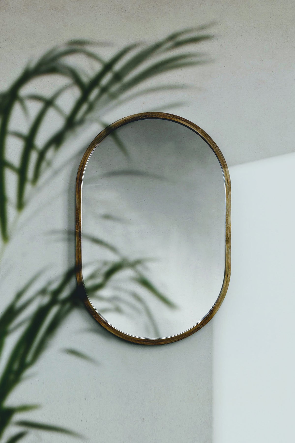 Mianzi Mira Oval Bamboo Natural Mirror (Small)