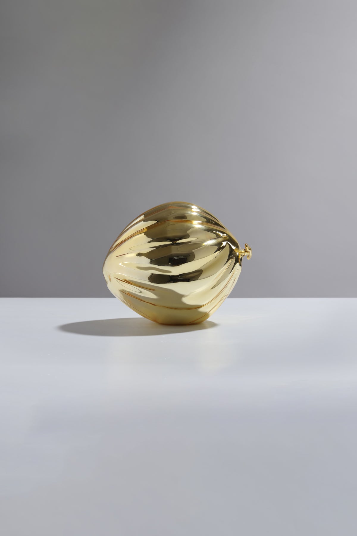 Nariyal Handblown Glass Gold Metal Finish Decor Item