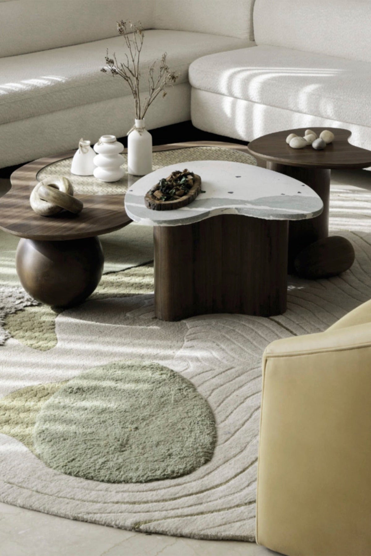 Zen Hand Tufted 100% New Zealand Wool Green rug