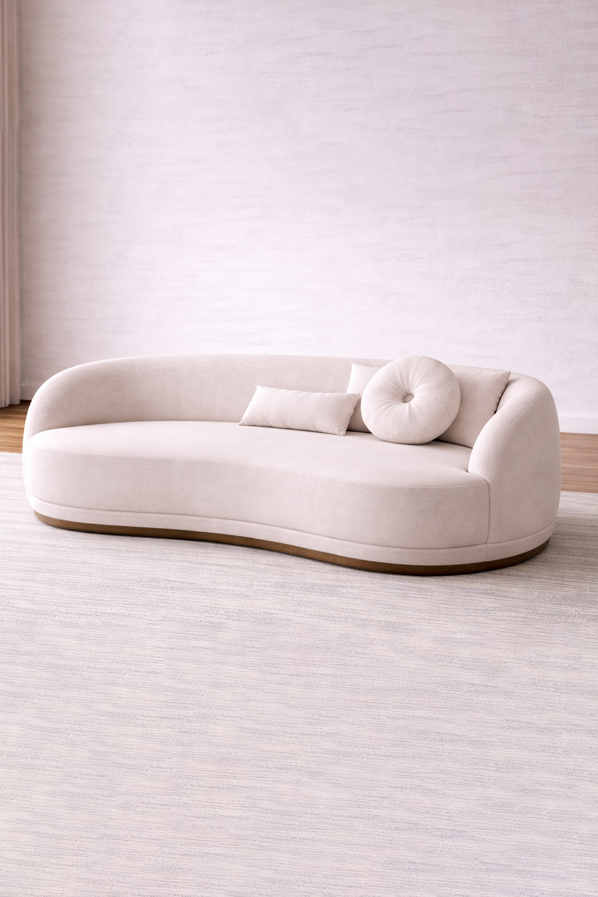 Onda Pine Wood Off white Sofa
