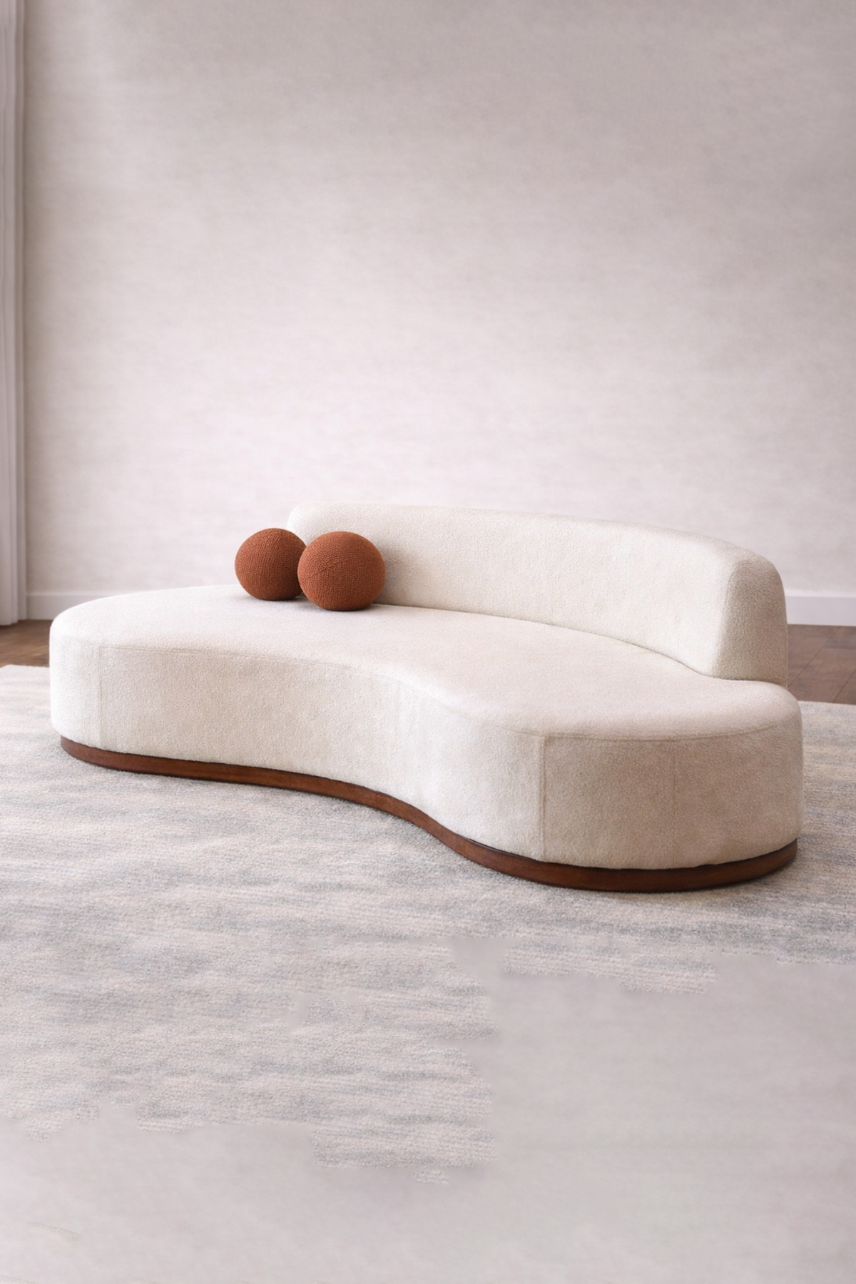 Stockholm Pine Wood Off white Sofa