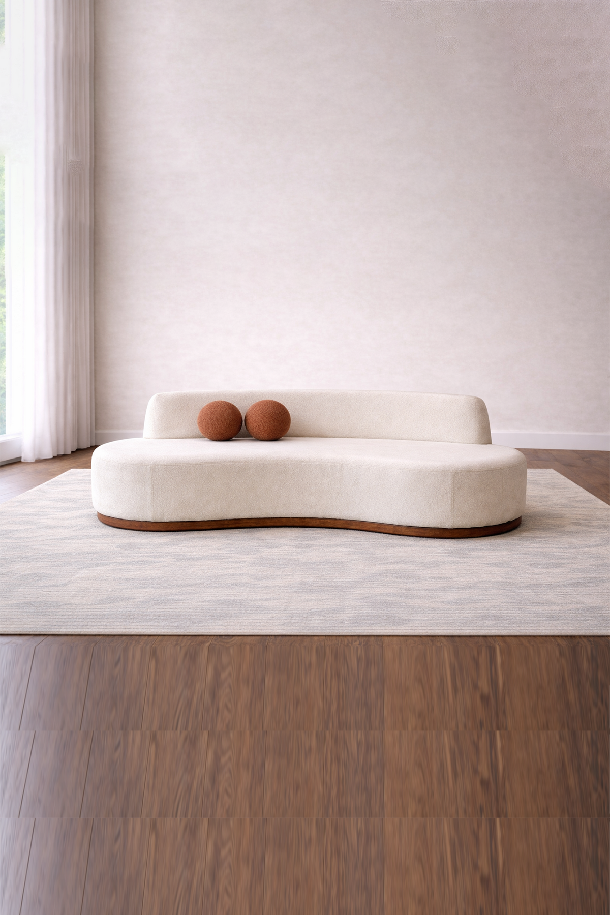 Stockholm Pine Wood Off white Sofa