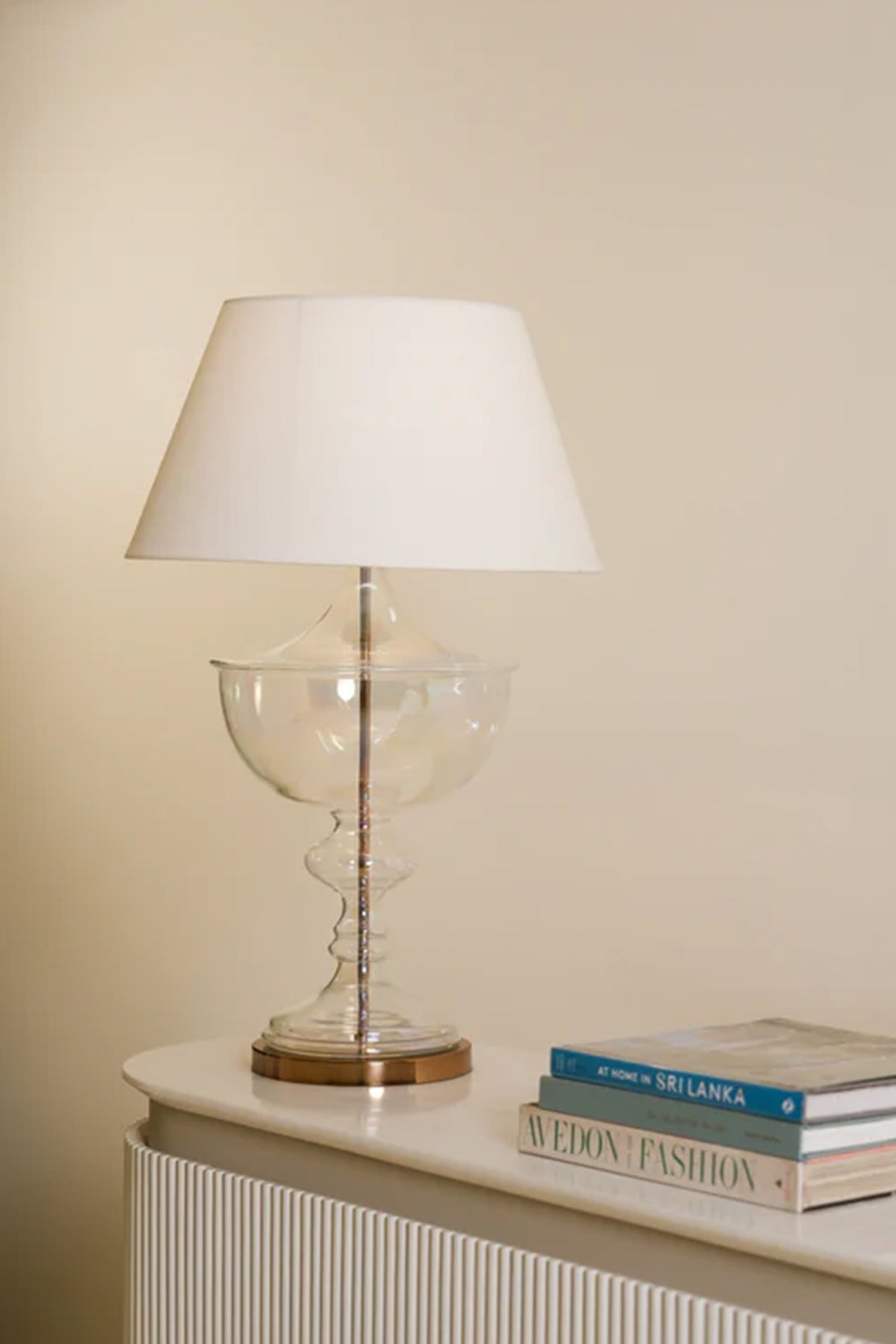 Trophy Body- Handblown Glass Clear Table Lamp