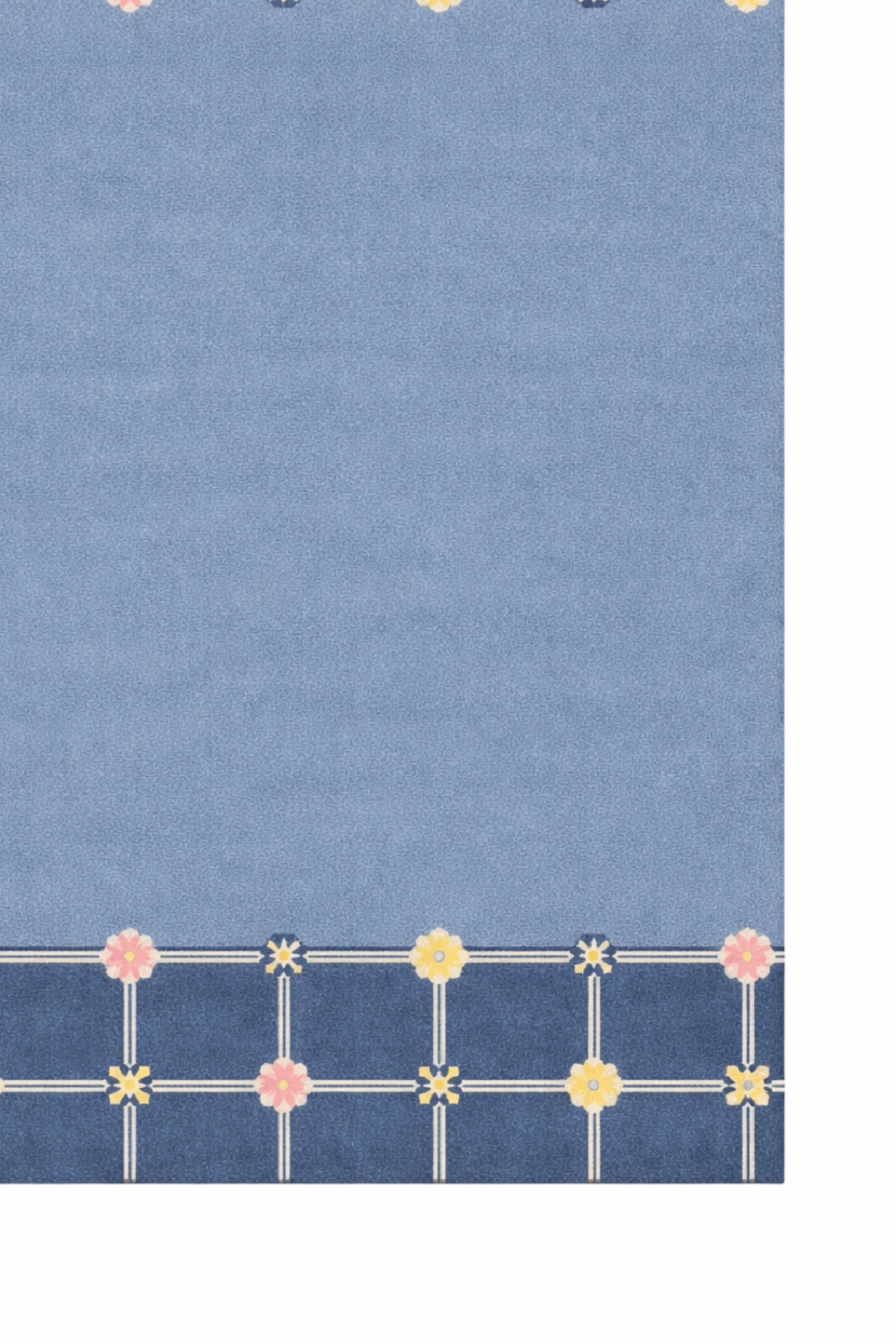 Woolen Handtufted Carpet_ Blue Blossom